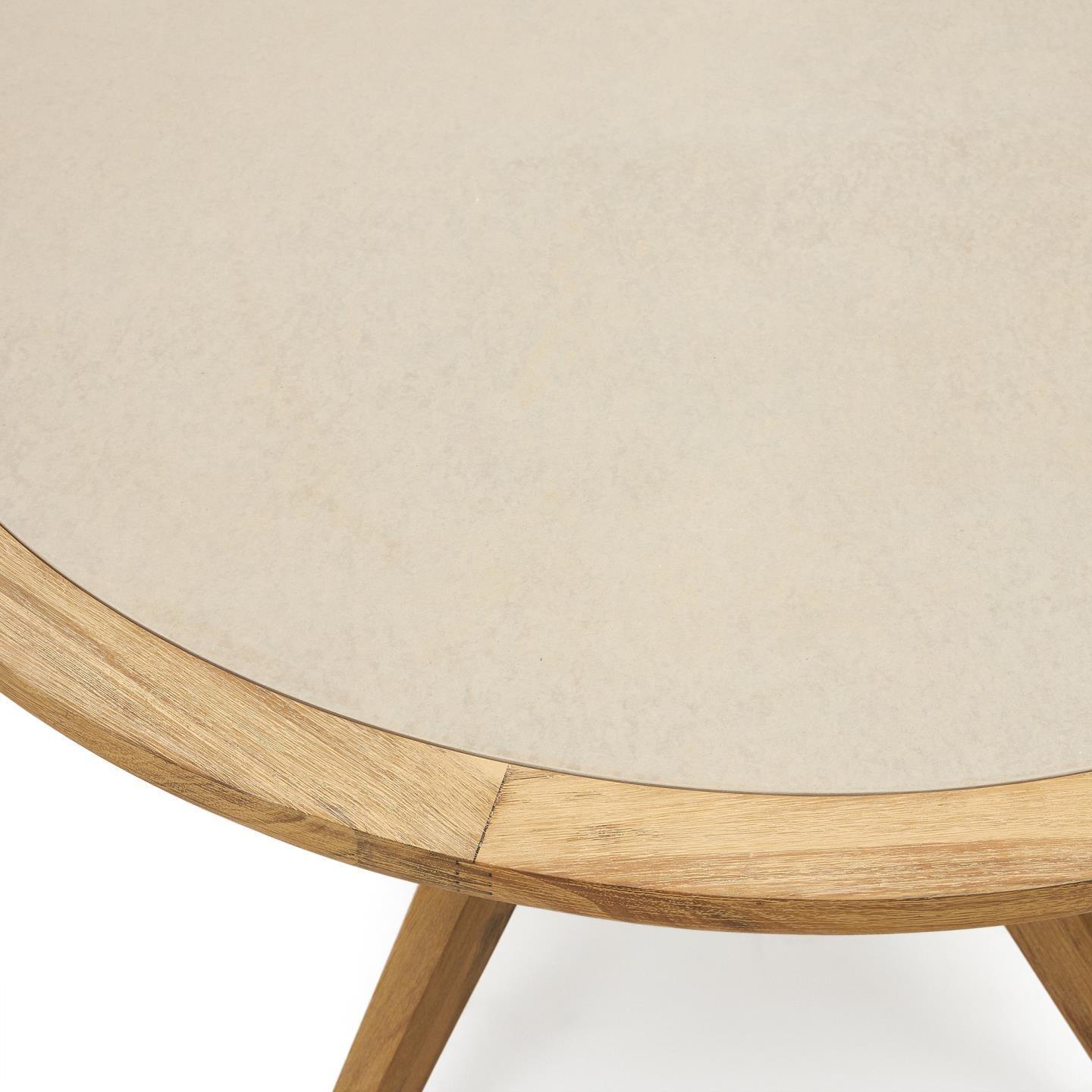 Stół ogrodowy JULIETA polibeton i lite drewno akacjowe La Forma Eye on Design