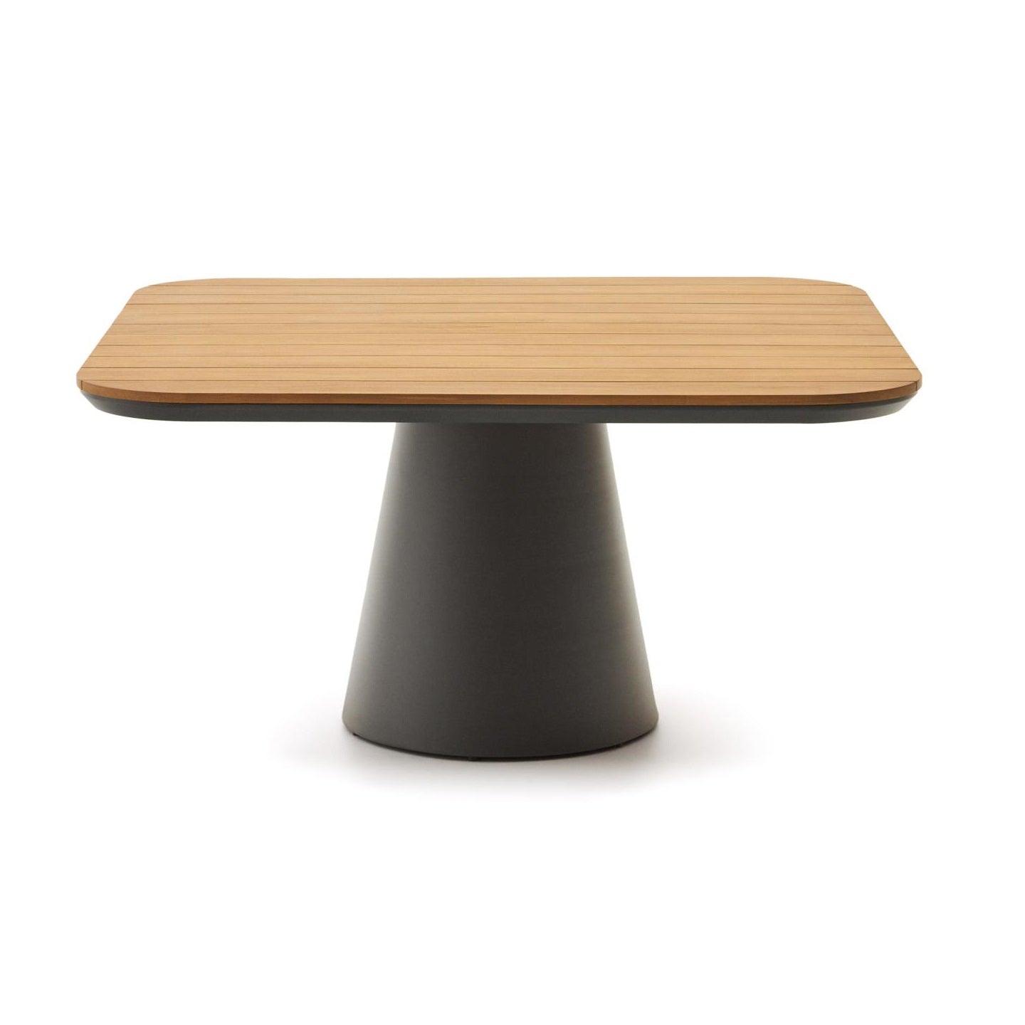 Stół ogrodowy TUDOS szary z drewnianym blatem La Forma Eye on Design