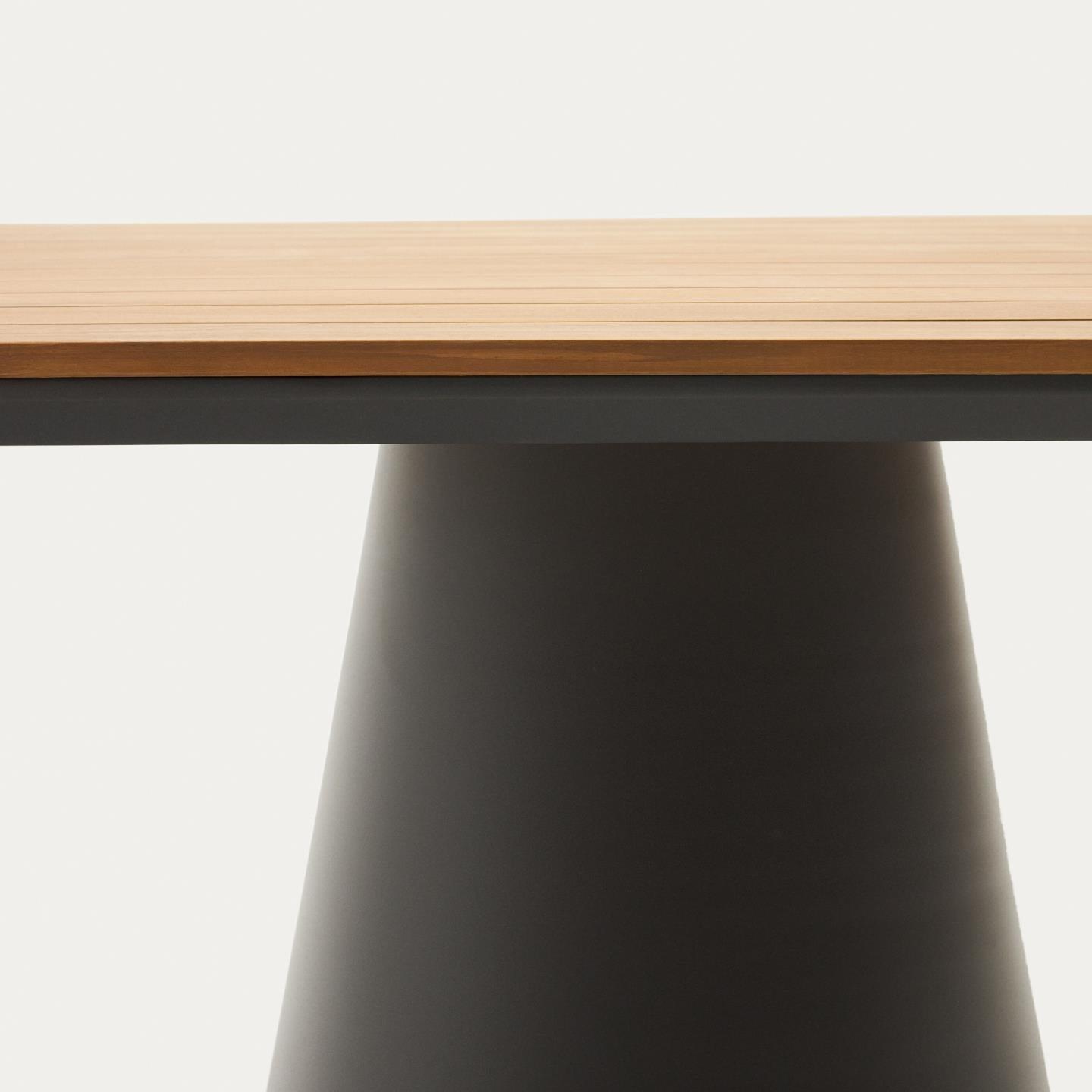 Stół ogrodowy TUDOS szary z drewnianym blatem La Forma Eye on Design