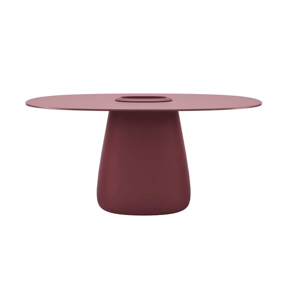 Stół ogrodowy z pojemnikiem COBBLE bordowy Qeeboo 160 cm Eye on Design