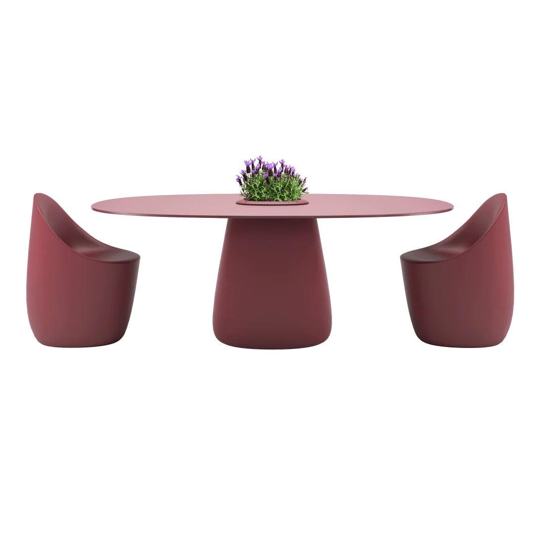 Stół ogrodowy z pojemnikiem COBBLE bordowy Qeeboo Eye on Design