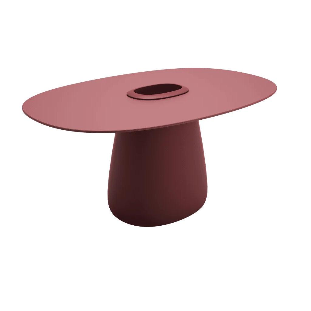 Stół ogrodowy z pojemnikiem COBBLE bordowy Qeeboo Eye on Design