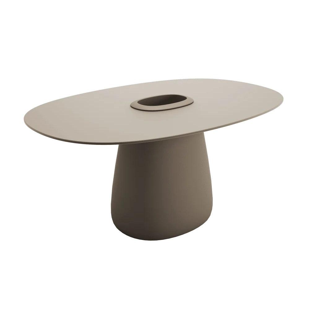 Stół ogrodowy z pojemnikiem COBBLE kość słoniowa Qeeboo Eye on Design