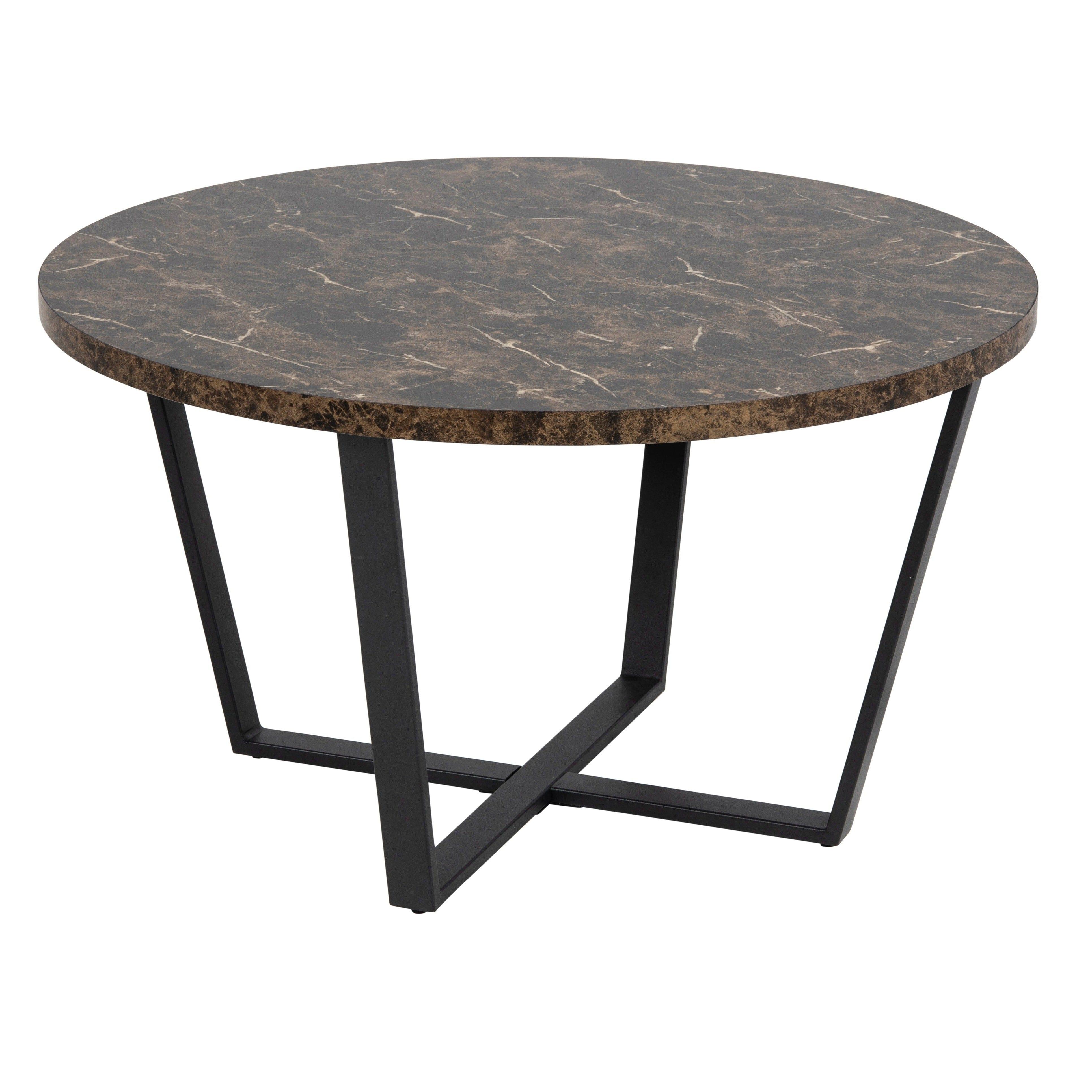 Stół okrągły AMBLE brązowy marmur Home Essentials Eye on Design