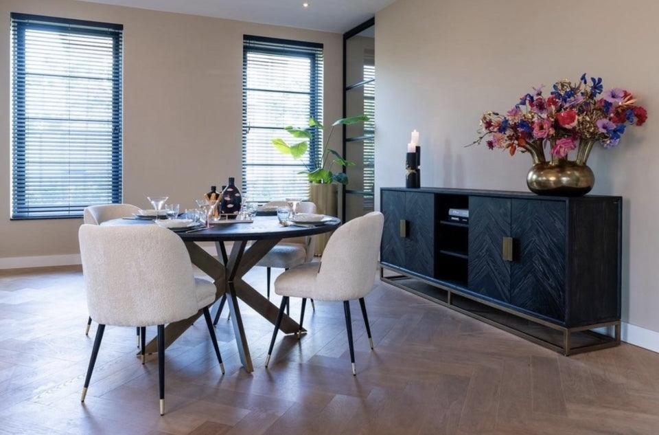 Stół okrągły BLACKBONE mosiężny Richmond Interiors Eye on Design