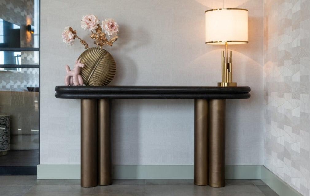 Stół okrągły MACARON mosiądz Richmond Interiors Eye on Design