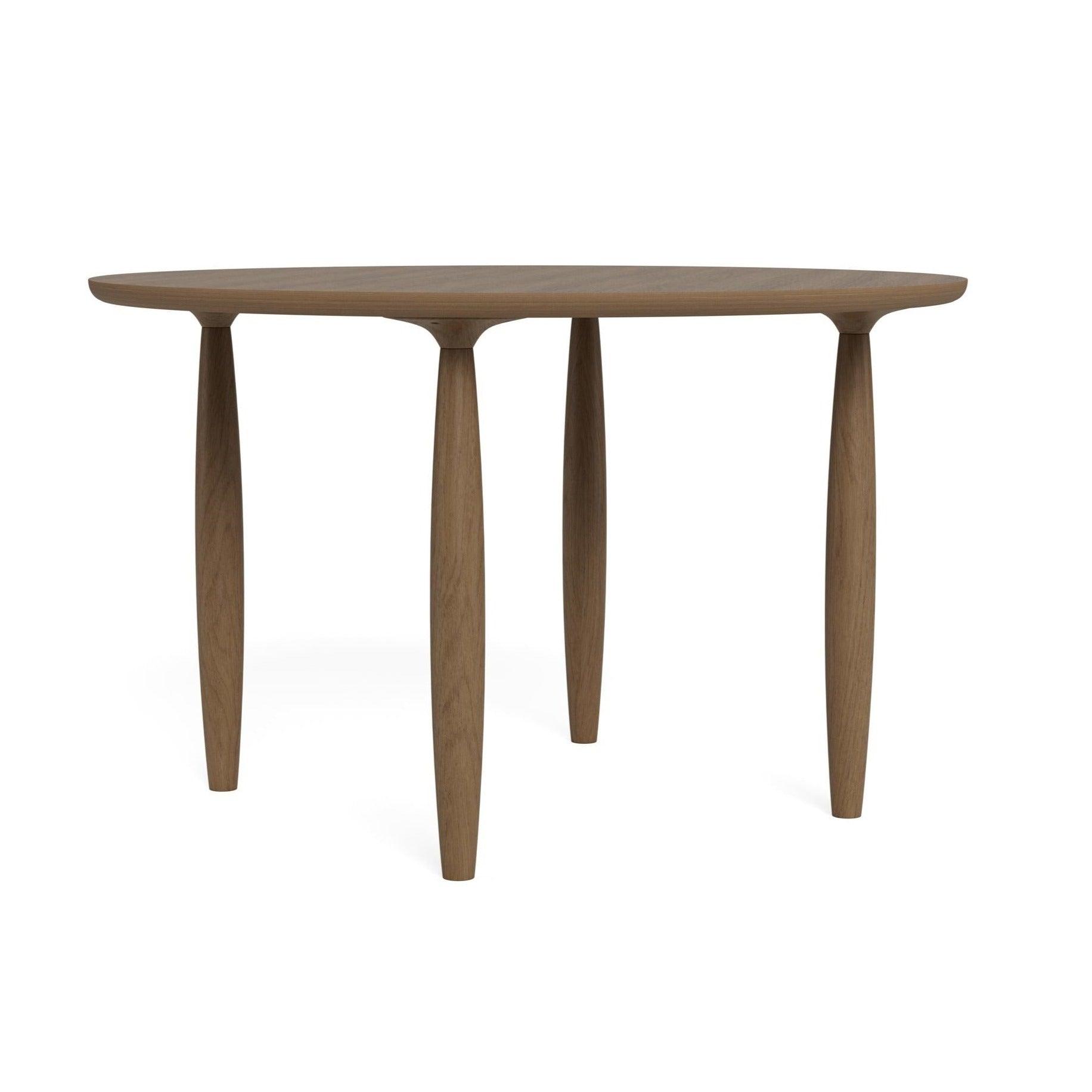 Stół okrągły OKU ciemnobrązowy dębowy NORR11 Eye on Design