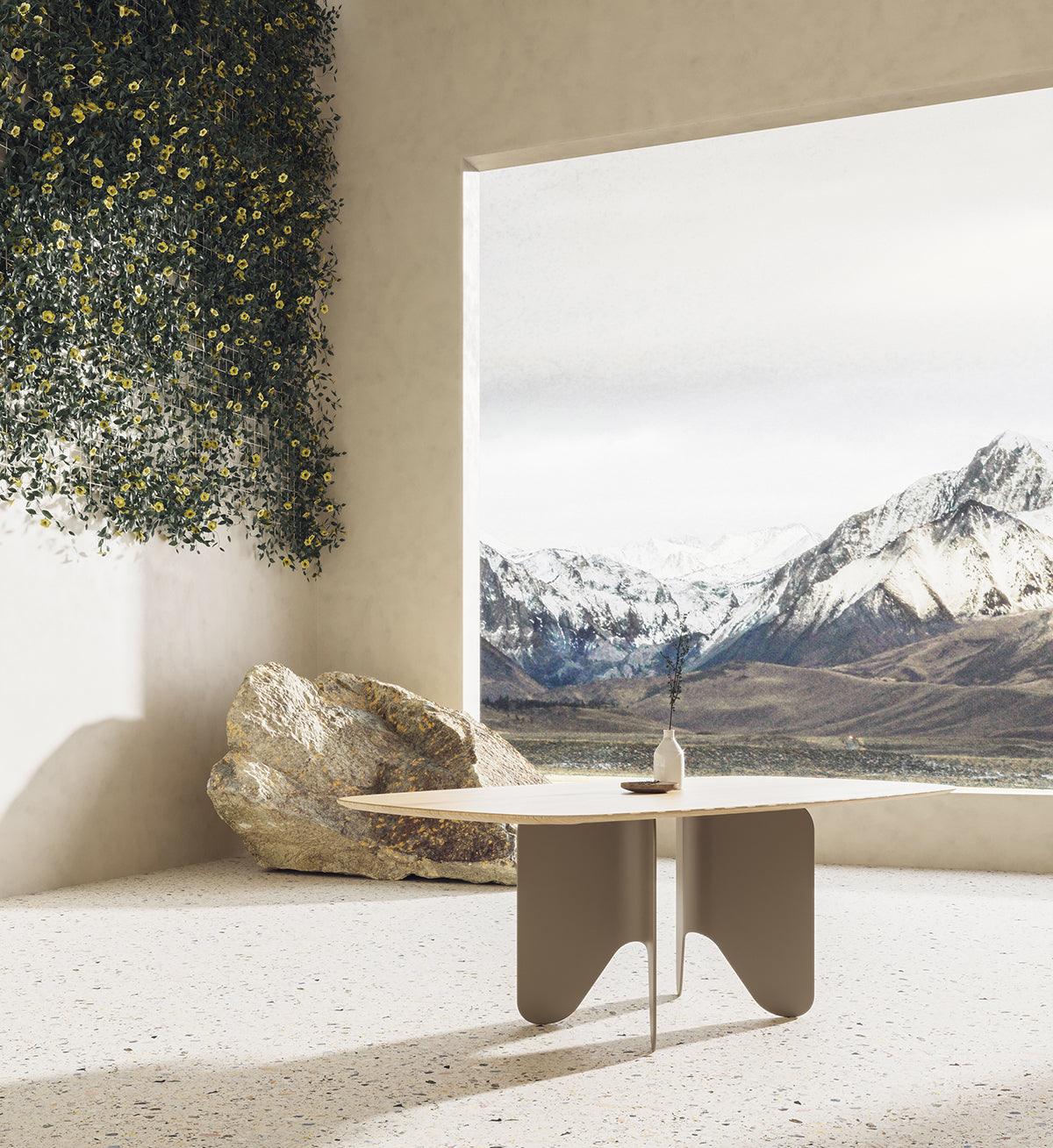 Stół ROOTS lity dąb z metalową podstawą Nobonobo Eye on Design