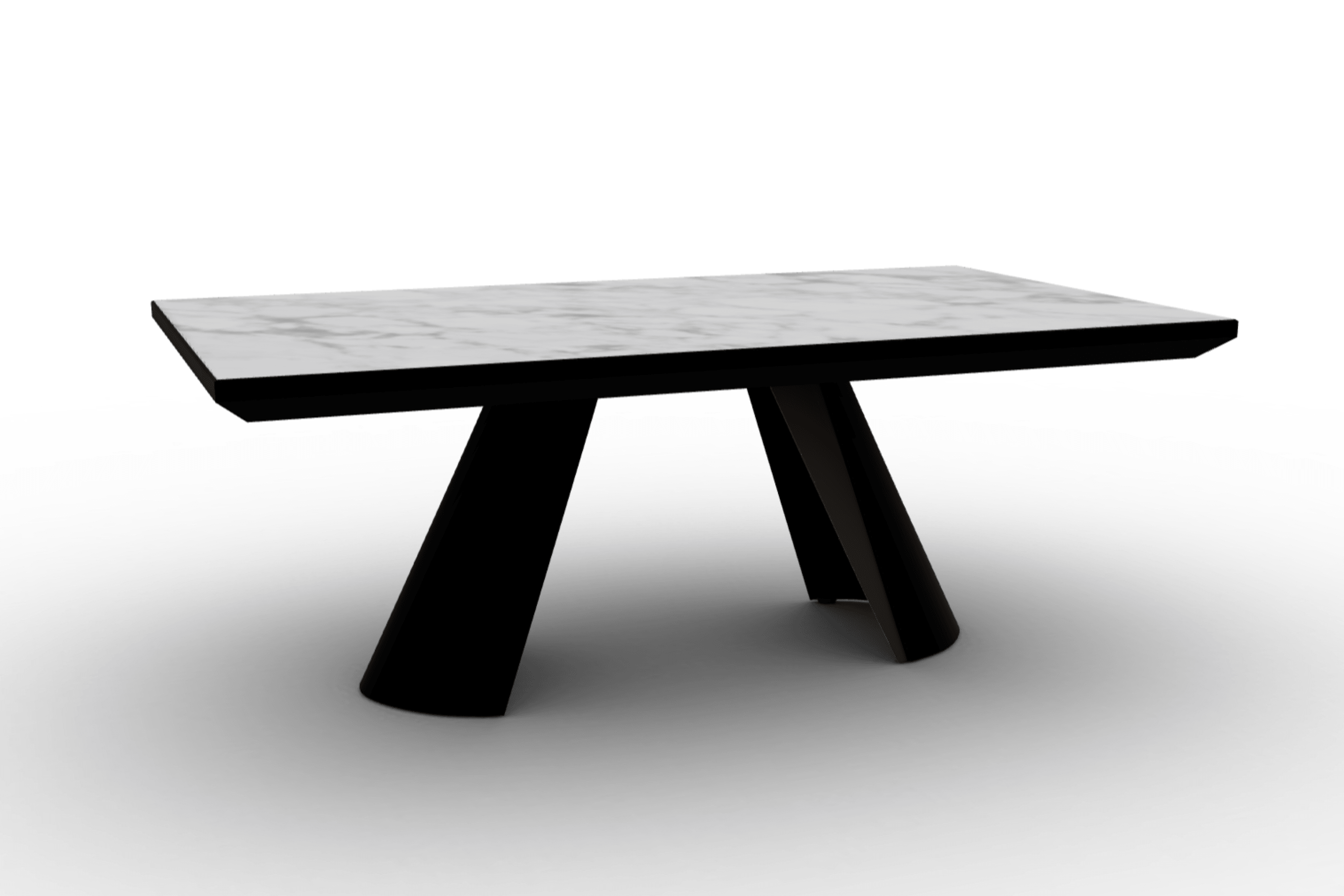 Stół rozkładany APIAN biały marmur Calligaris matowa czerń matowy brąz Eye on Design