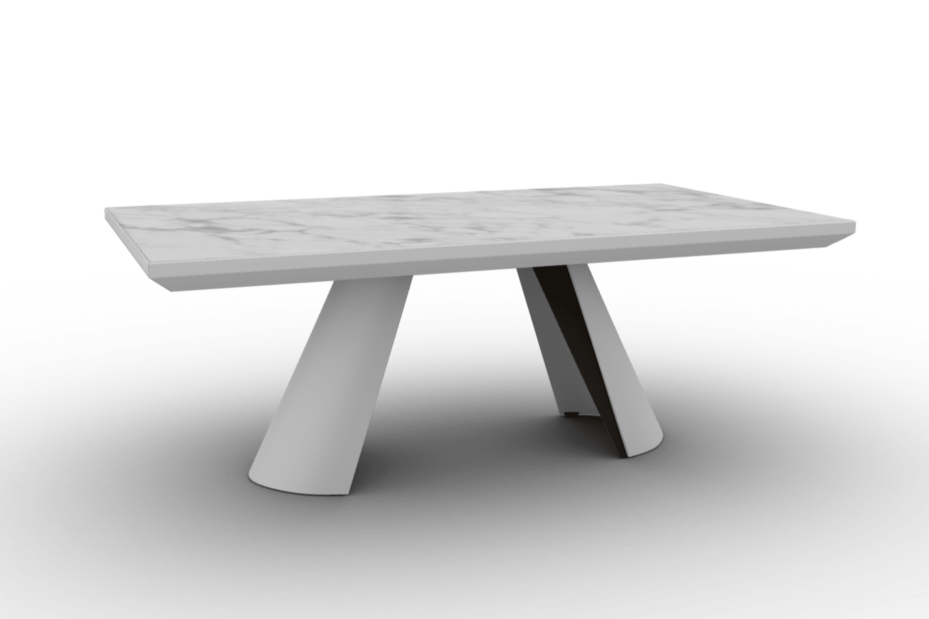 Stół rozkładany APIAN biały marmur Calligaris matowa biel matowy brąz Eye on Design