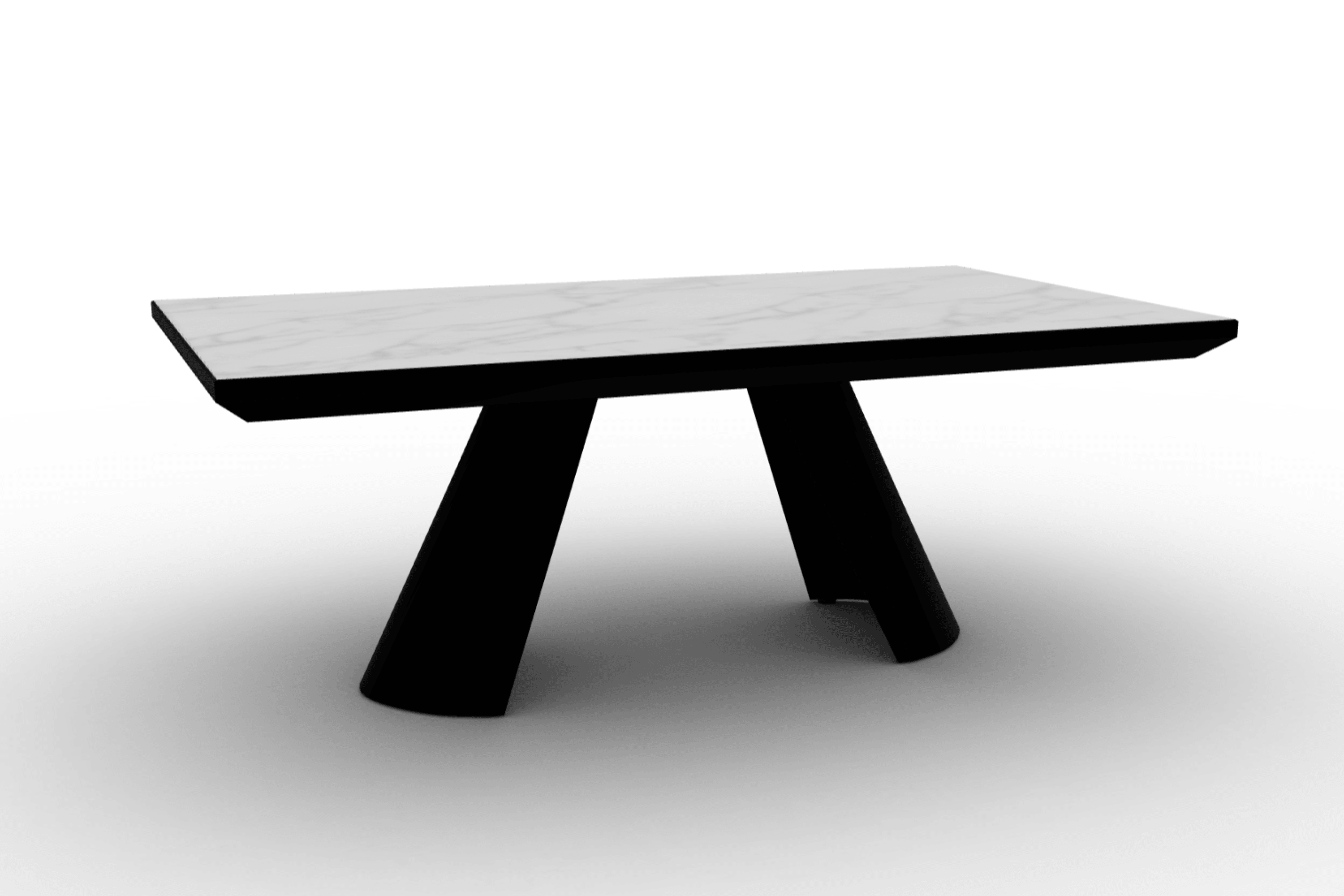 Stół rozkładany APIAN kremowy marmur Calligaris matowa czerń matowa czerń Eye on Design