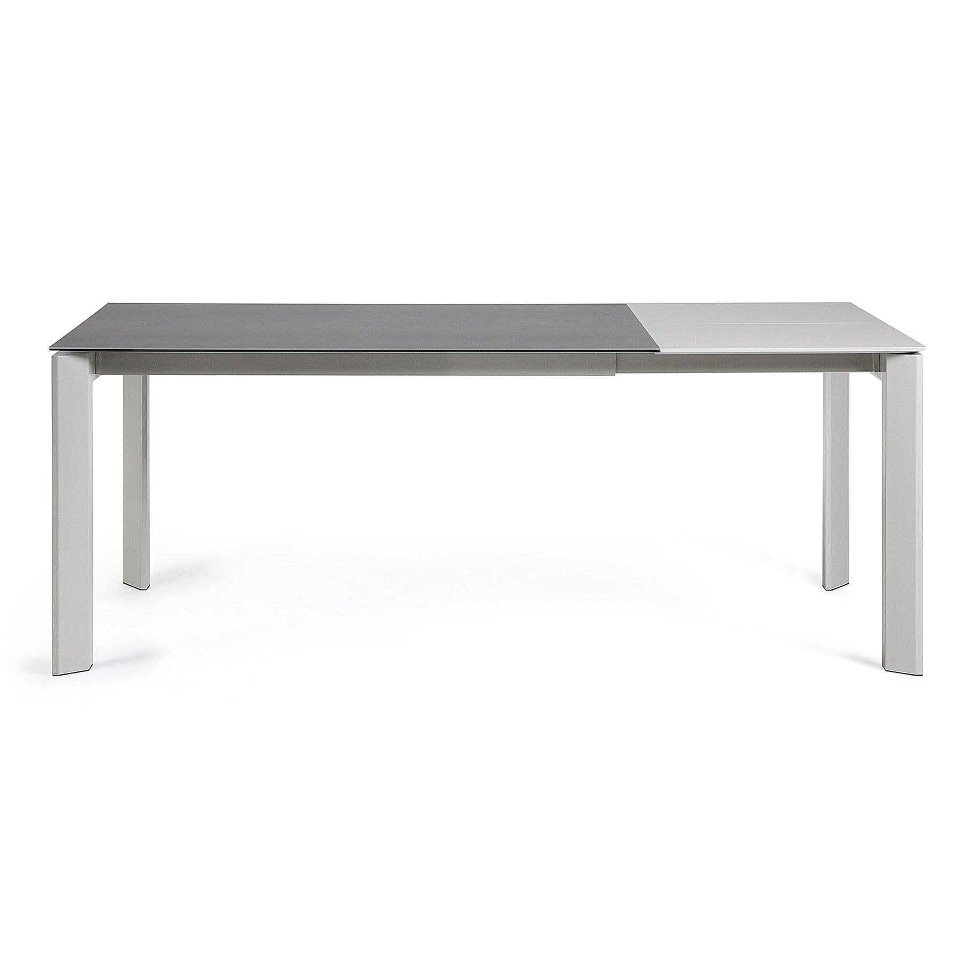 Stół rozkładany AXIS czarna ceramika z szarą podstawą La Forma Eye on Design