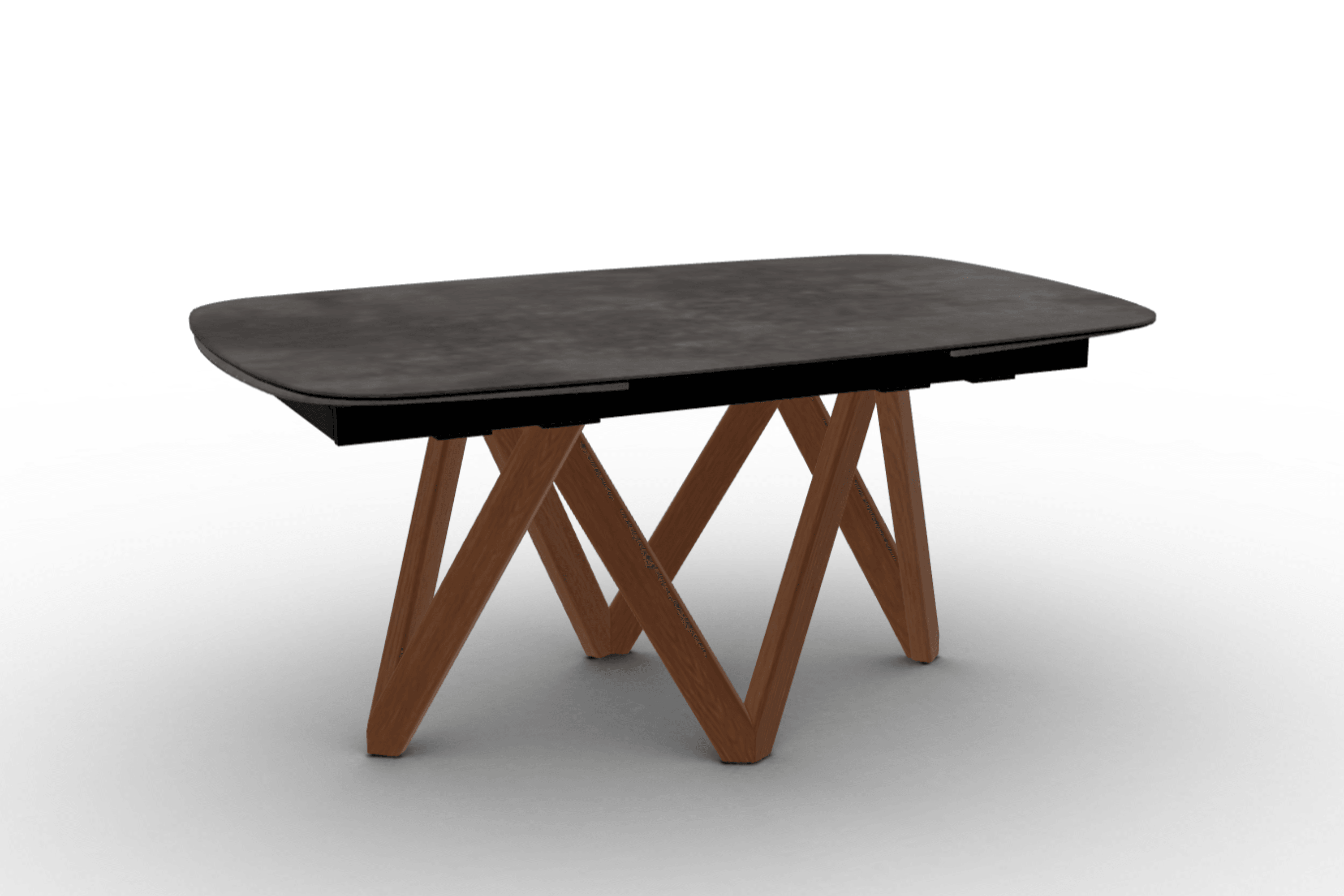 Stół rozkładany CARTESIO ciemnoszara ceramika Calligaris 165 cm orzechowe drewno Eye on Design