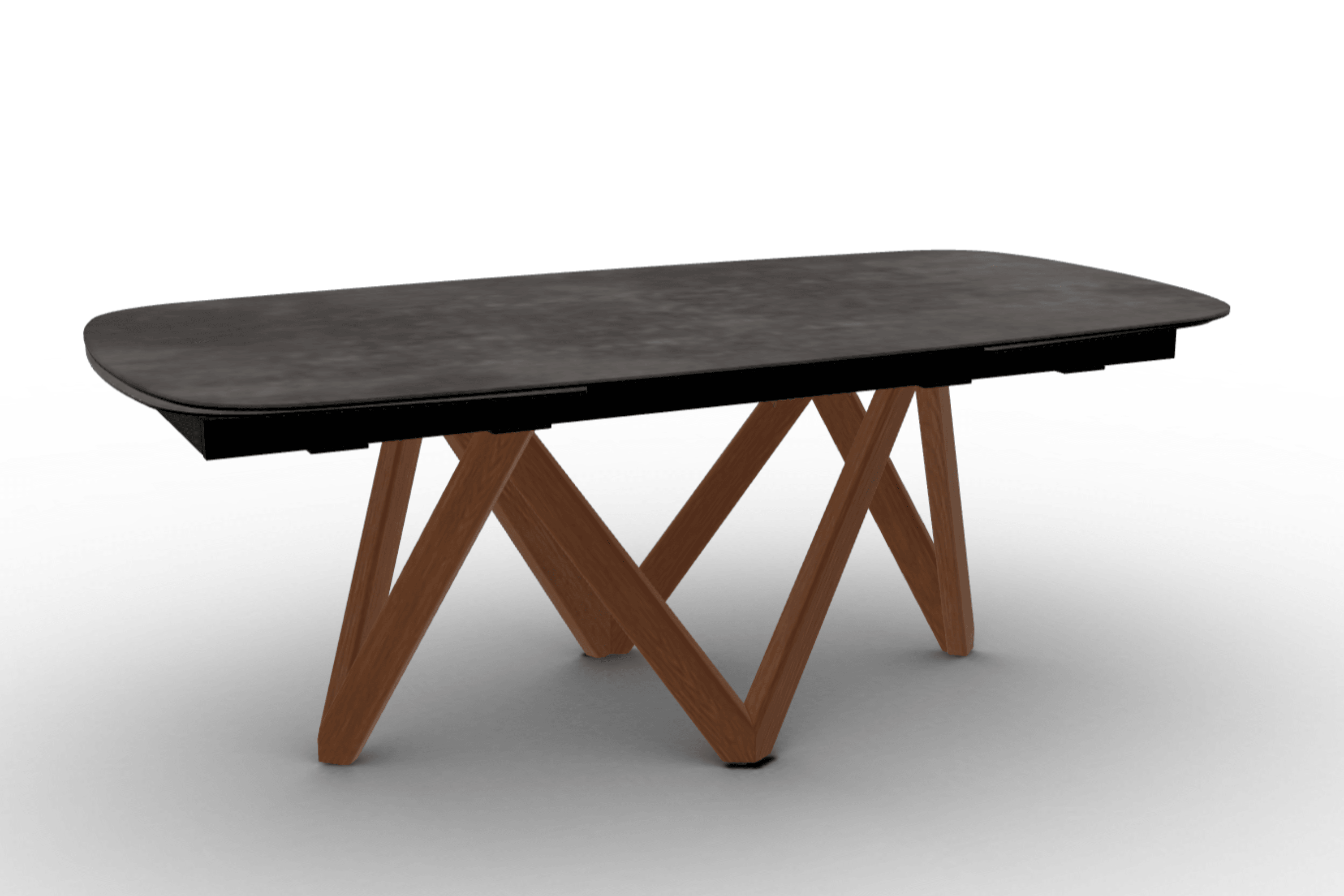 Stół rozkładany CARTESIO ciemnoszara ceramika Calligaris 200 cm orzechowe drewno Eye on Design