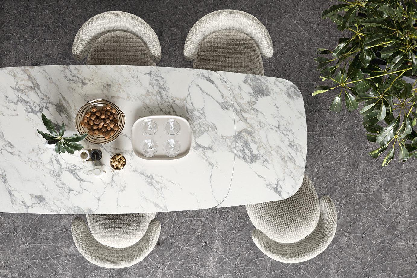 Stół rozkładany CARTESIO kremowy marmur Calligaris Eye on Design