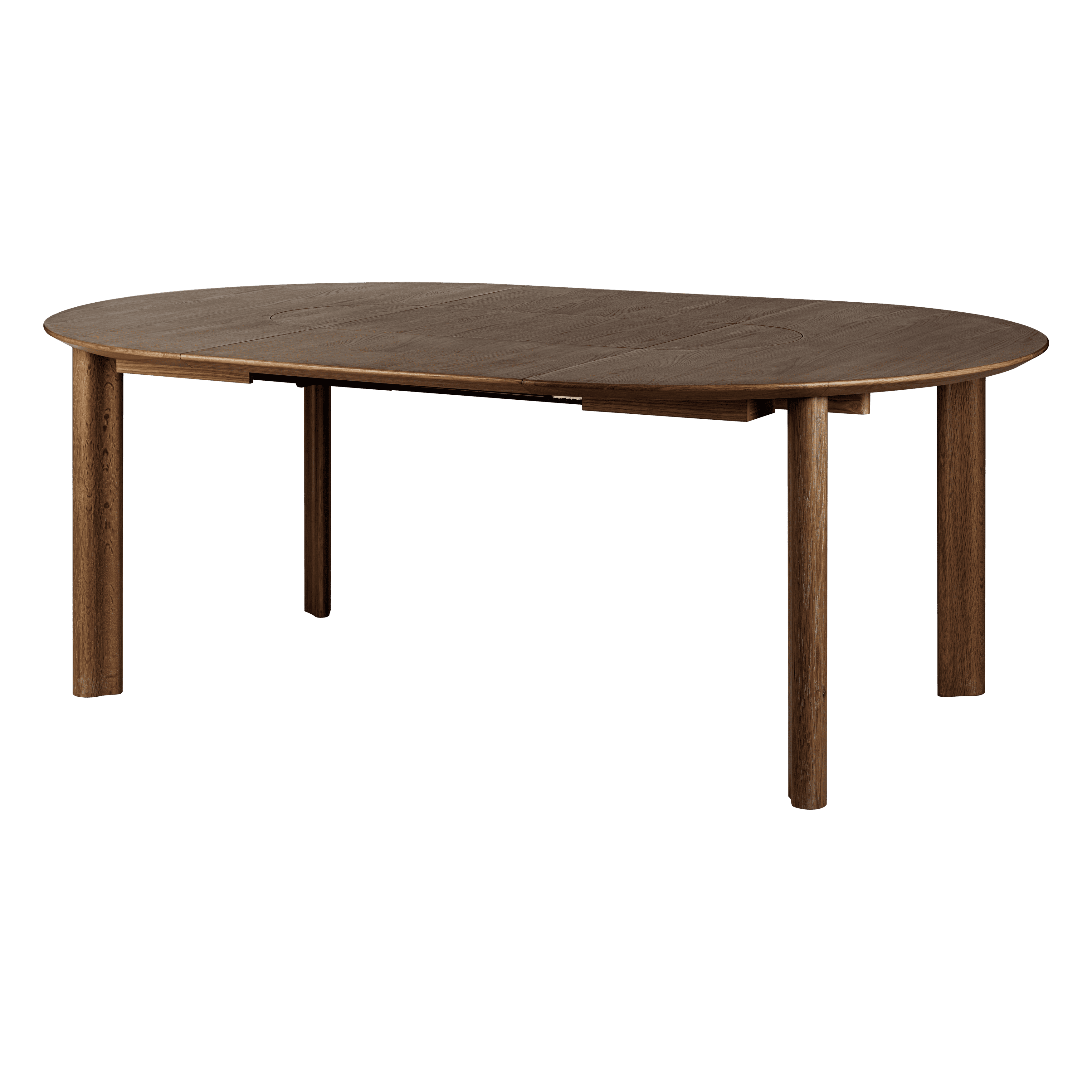 Stół rozkładany COMFORT CIRCLE WITH EXTENSION ciemny dąb UMAGE Eye on Design