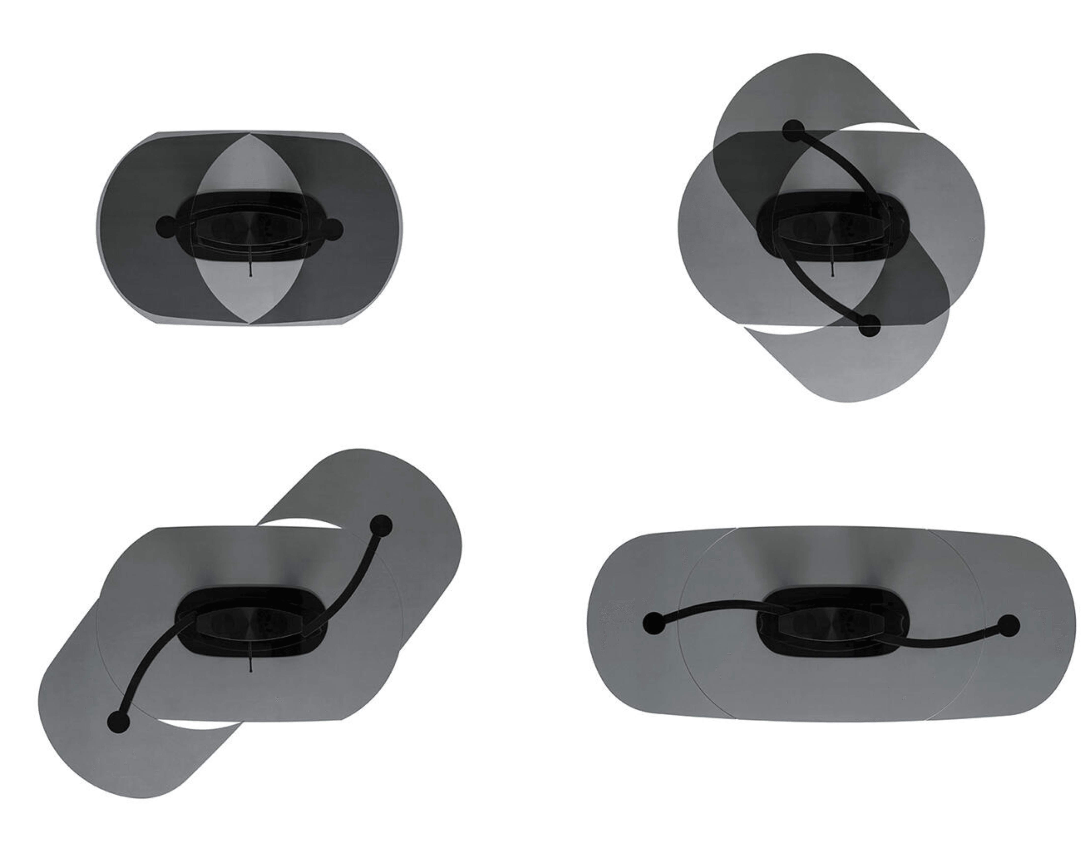 Stół rozkładany ORBITAL transparentne szkło Calligaris Eye on Design