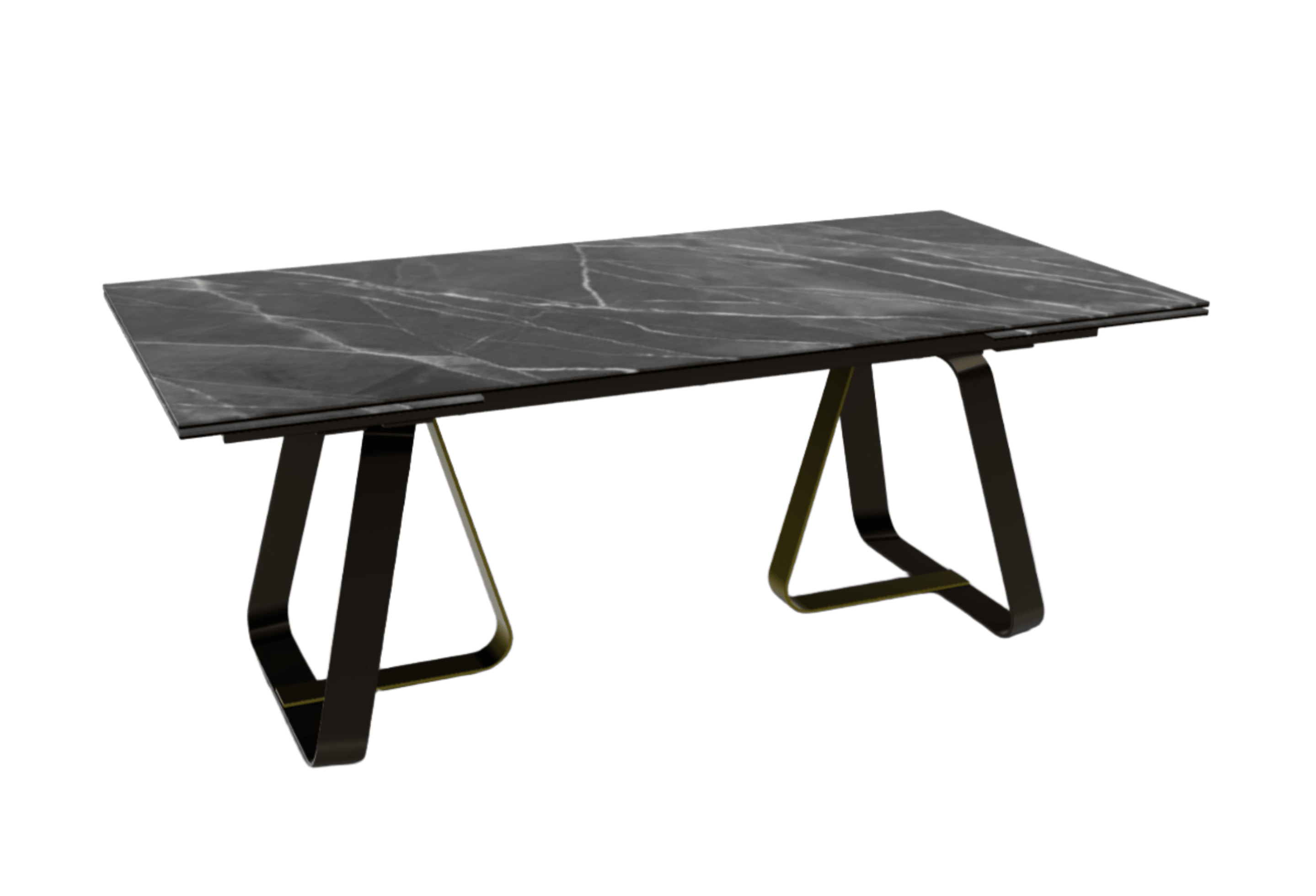 Stół rozkładany prostokątny SUNSHINE antracytowy marmur Calligaris Eye on Design