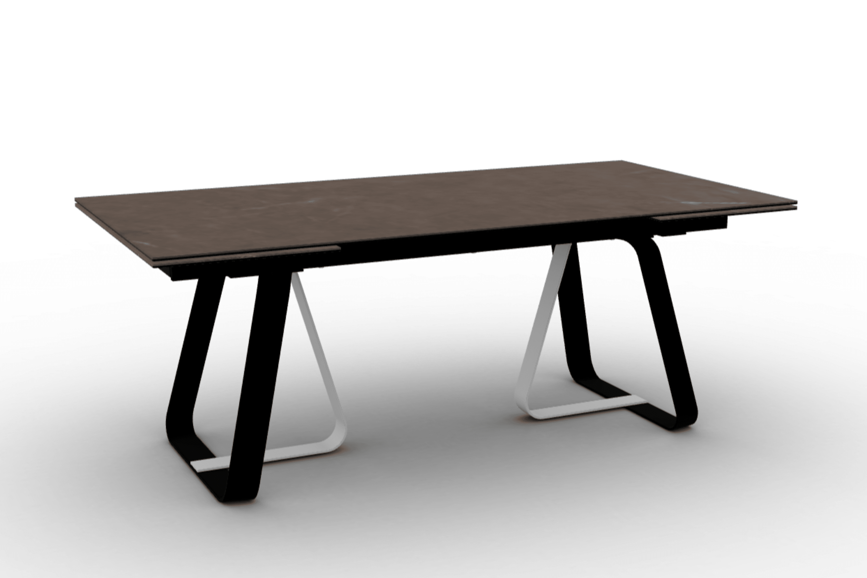 Stół rozkładany prostokątny SUNSHINE brązowa ceramika Calligaris Eye on Design