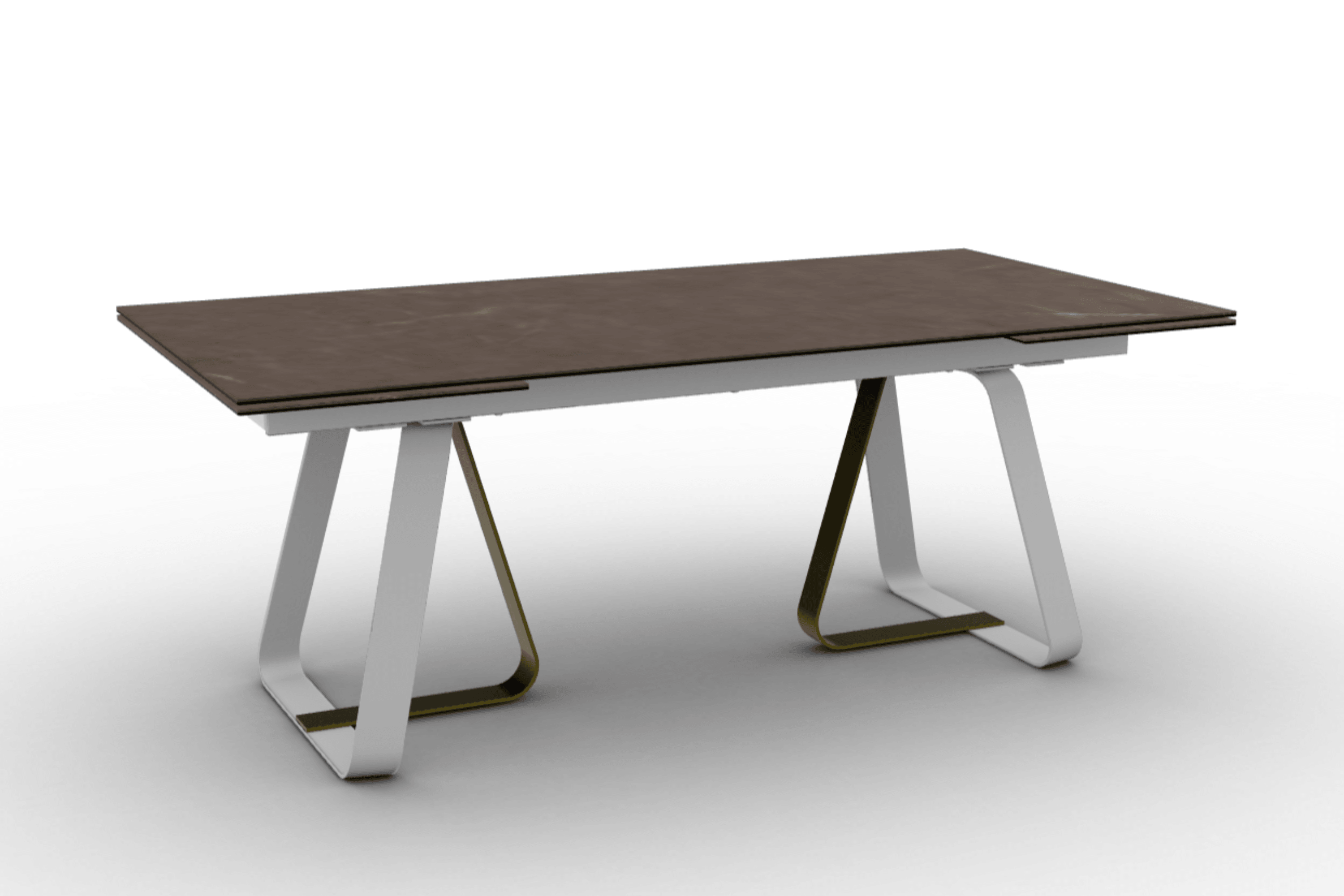 Stół rozkładany prostokątny SUNSHINE brązowa ceramika Calligaris Eye on Design