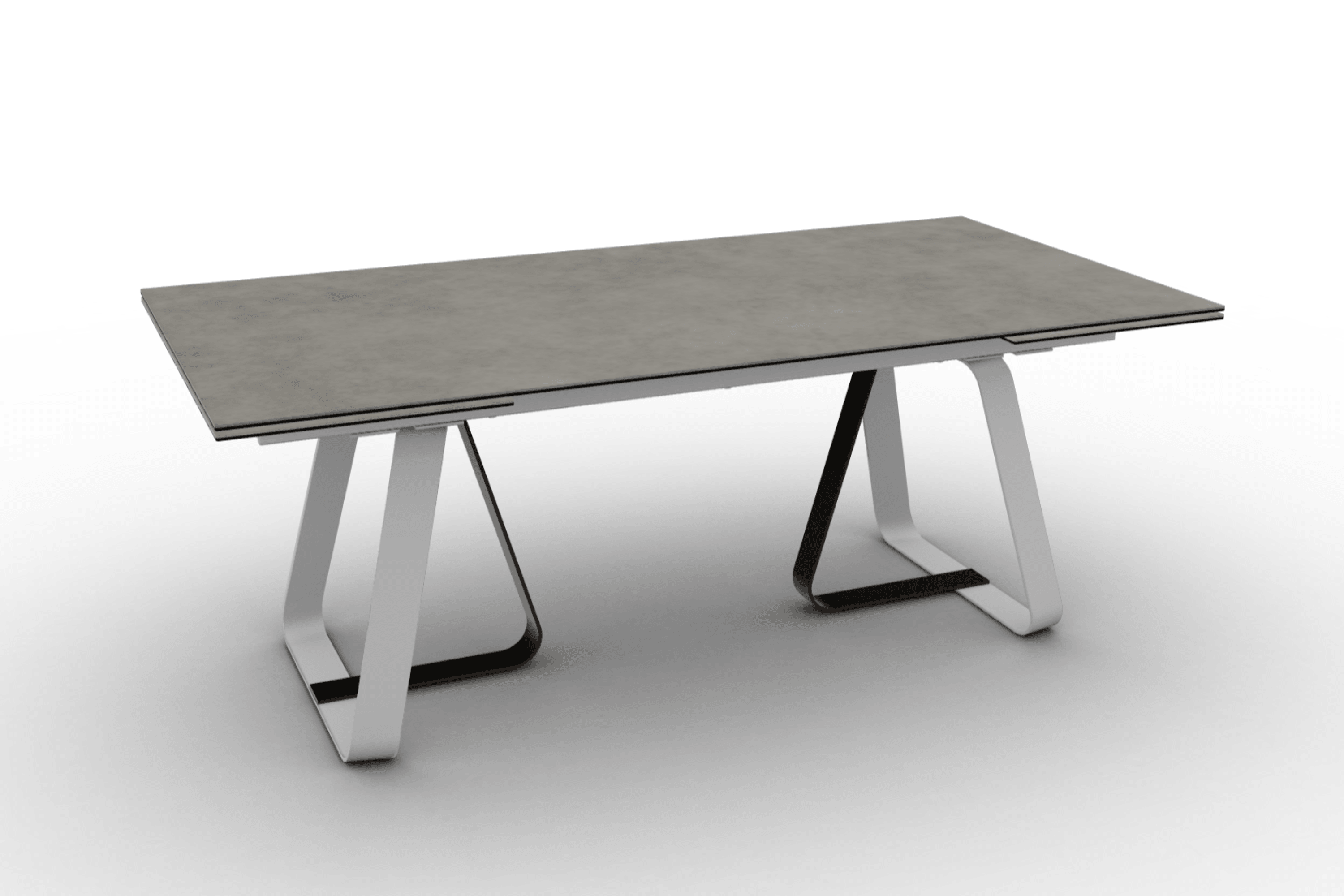 Stół rozkładany prostokątny SUNSHINE jasnoszara ceramika Calligaris Eye on Design