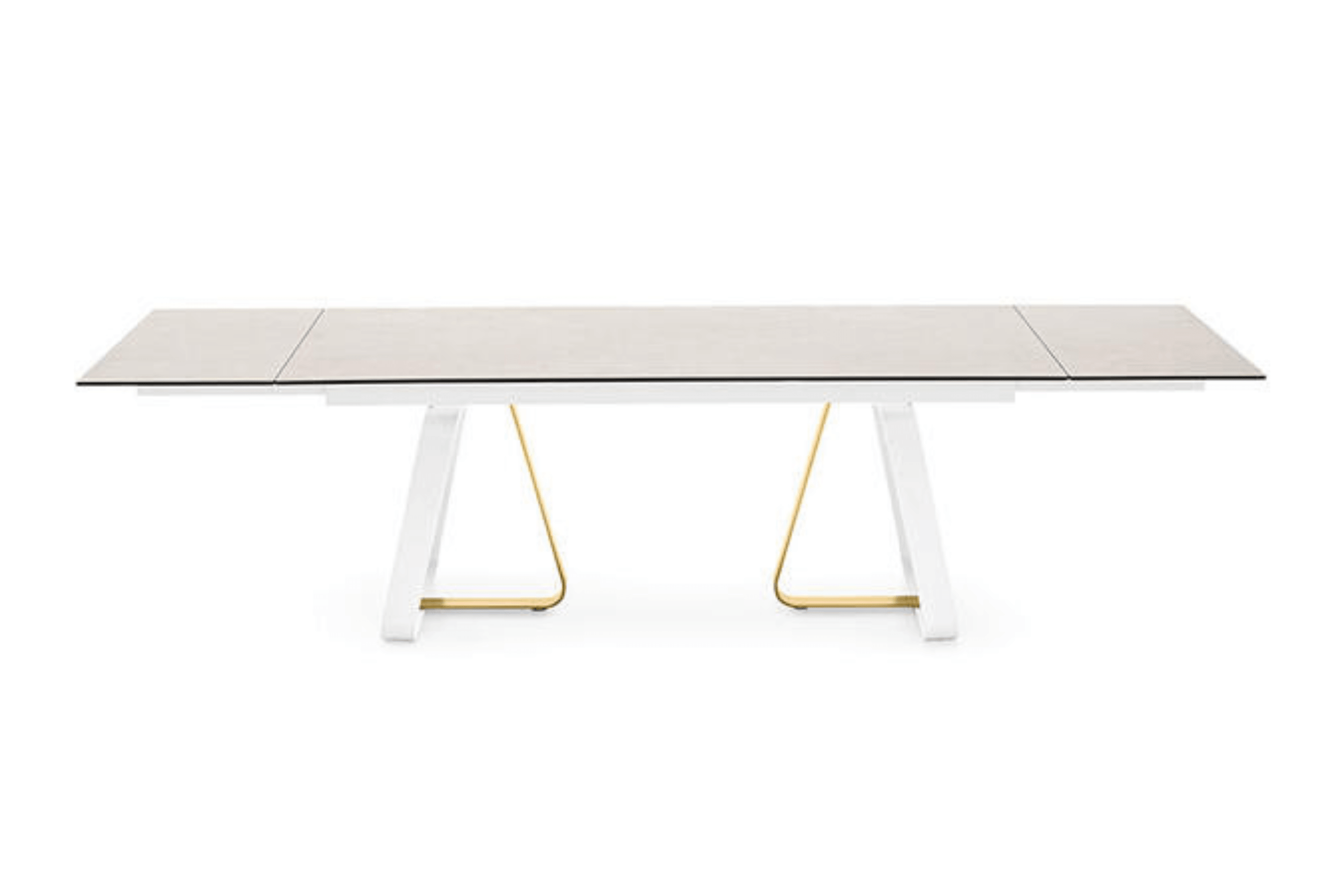 Stół rozkładany prostokątny SUNSHINE jasnoszara ceramika Calligaris Eye on Design