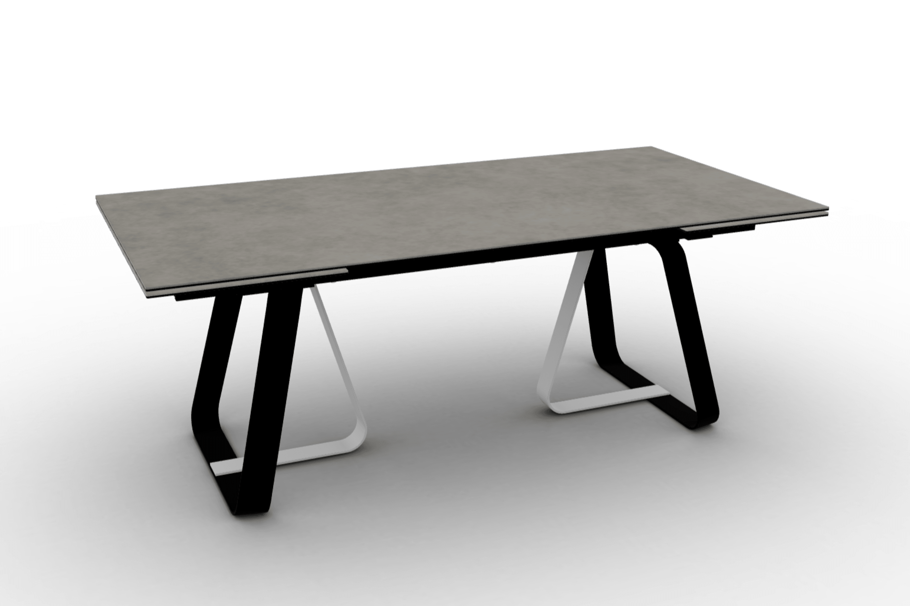 Stół rozkładany prostokątny SUNSHINE jasnoszara ceramika Calligaris Eye on Design