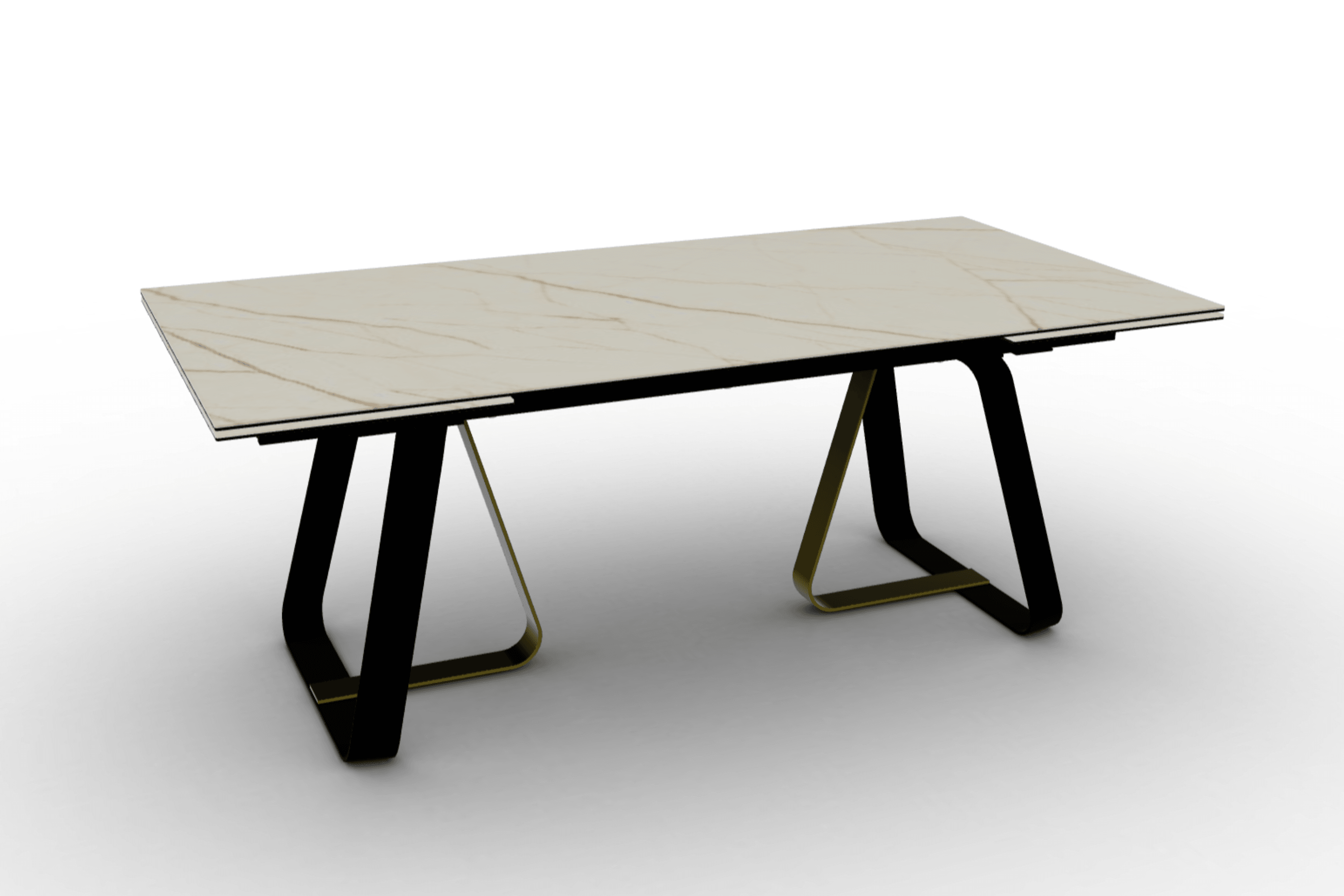 Stół rozkładany prostokątny SUNSHINE złoty marmur Calligaris Eye on Design