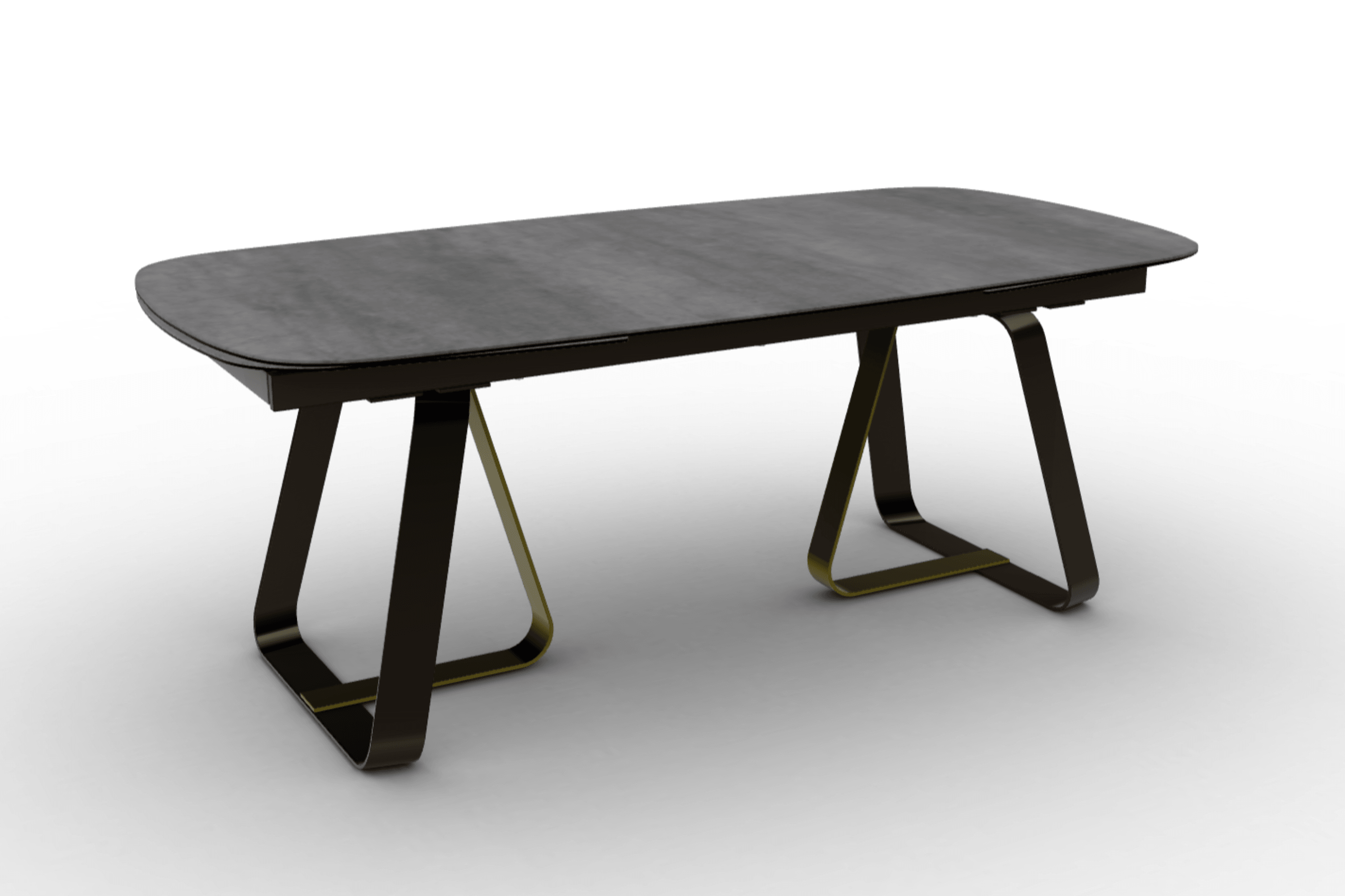 Stół rozkładany SUNSHINE cement Calligaris matowy brąz matowy mosiądz Eye on Design