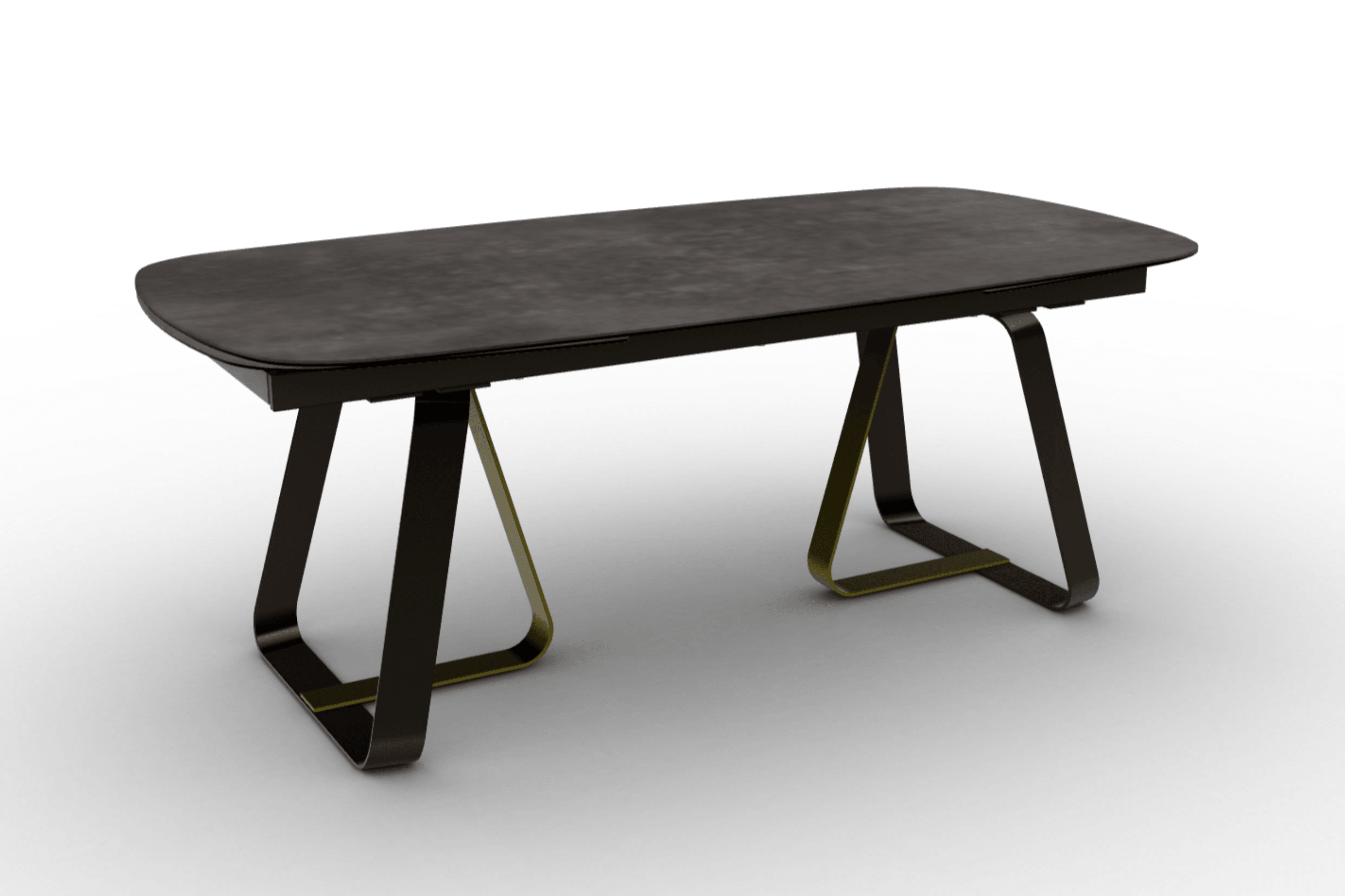 Stół rozkładany SUNSHINE ciemnoszary Calligaris matowy brąz matowy mosiądz Eye on Design