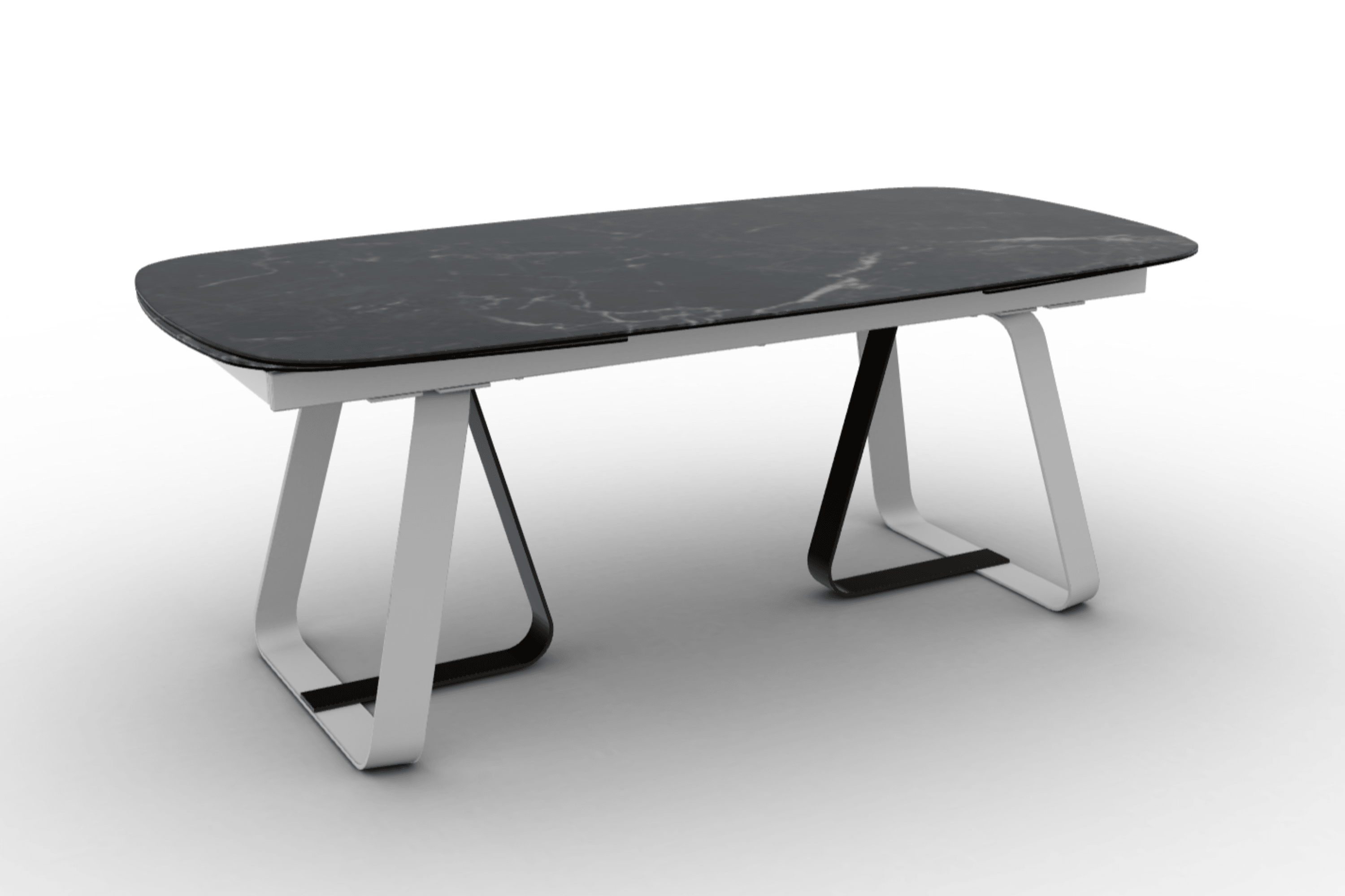 Stół rozkładany SUNSHINE czarny marmur Calligaris matowa biel matowy brąz Eye on Design