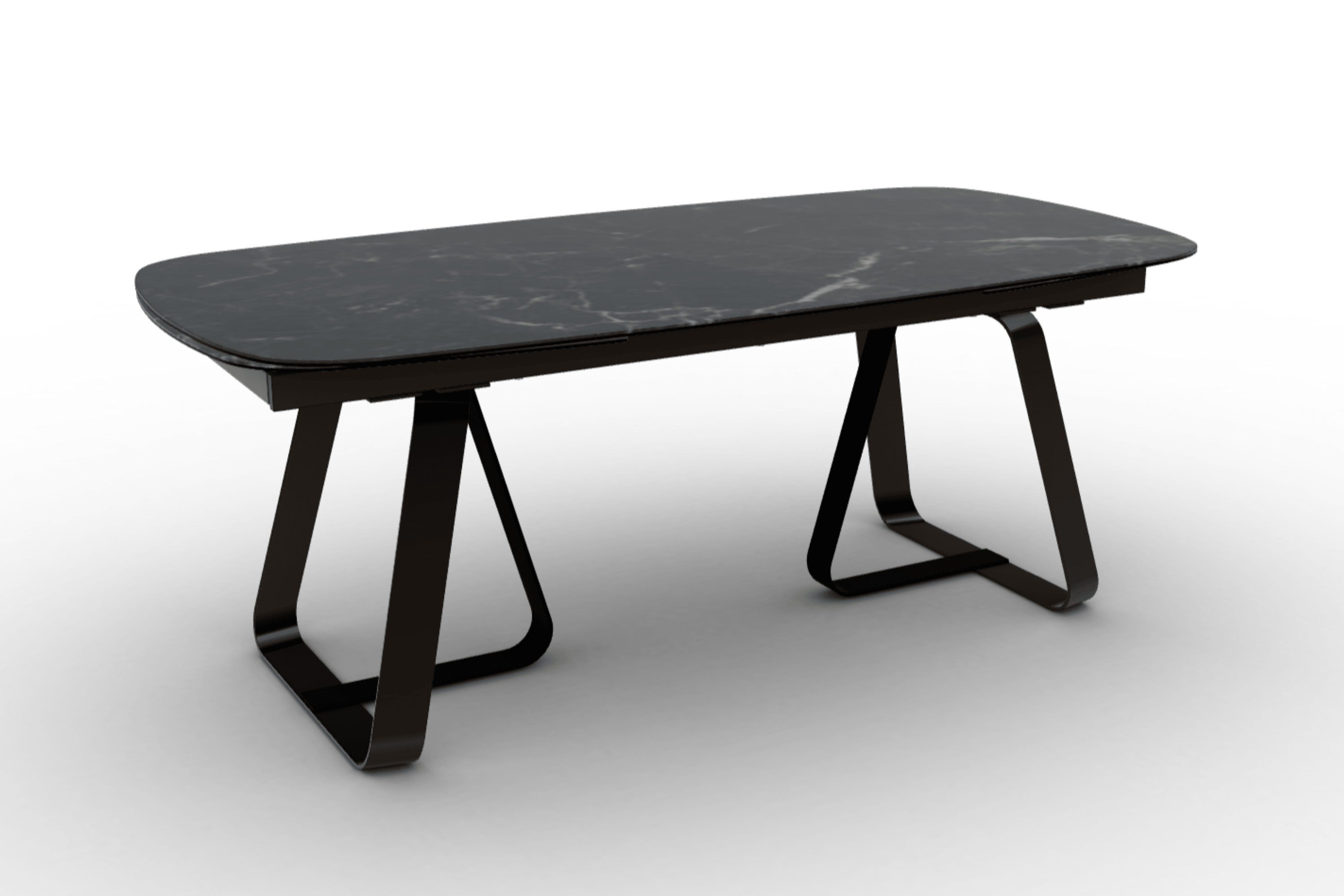 Stół rozkładany SUNSHINE czarny marmur Calligaris matowy brąz matowa czerń Eye on Design