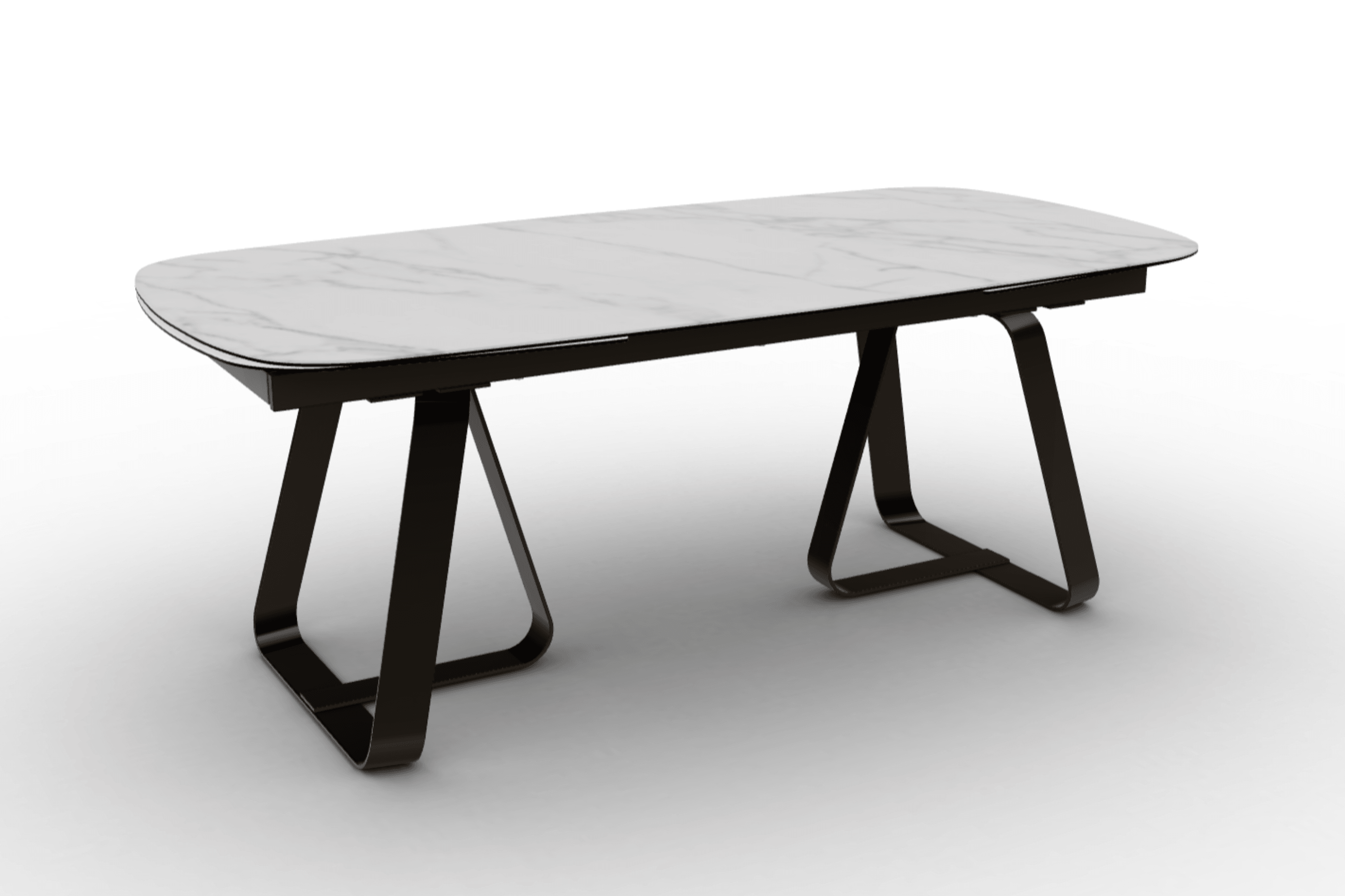 Stół rozkładany SUNSHINE kremowy marmur Calligaris matowy brąz matowy brąz Eye on Design