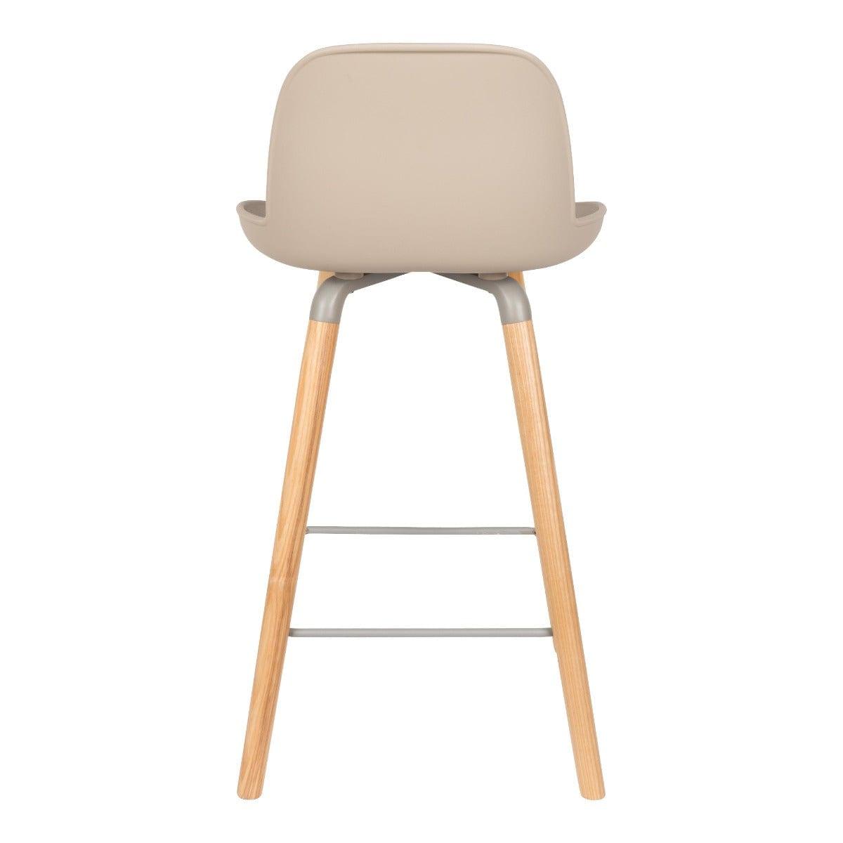 Stołek barowy niski ALBERT KUIP taupe Zuiver Eye on Design