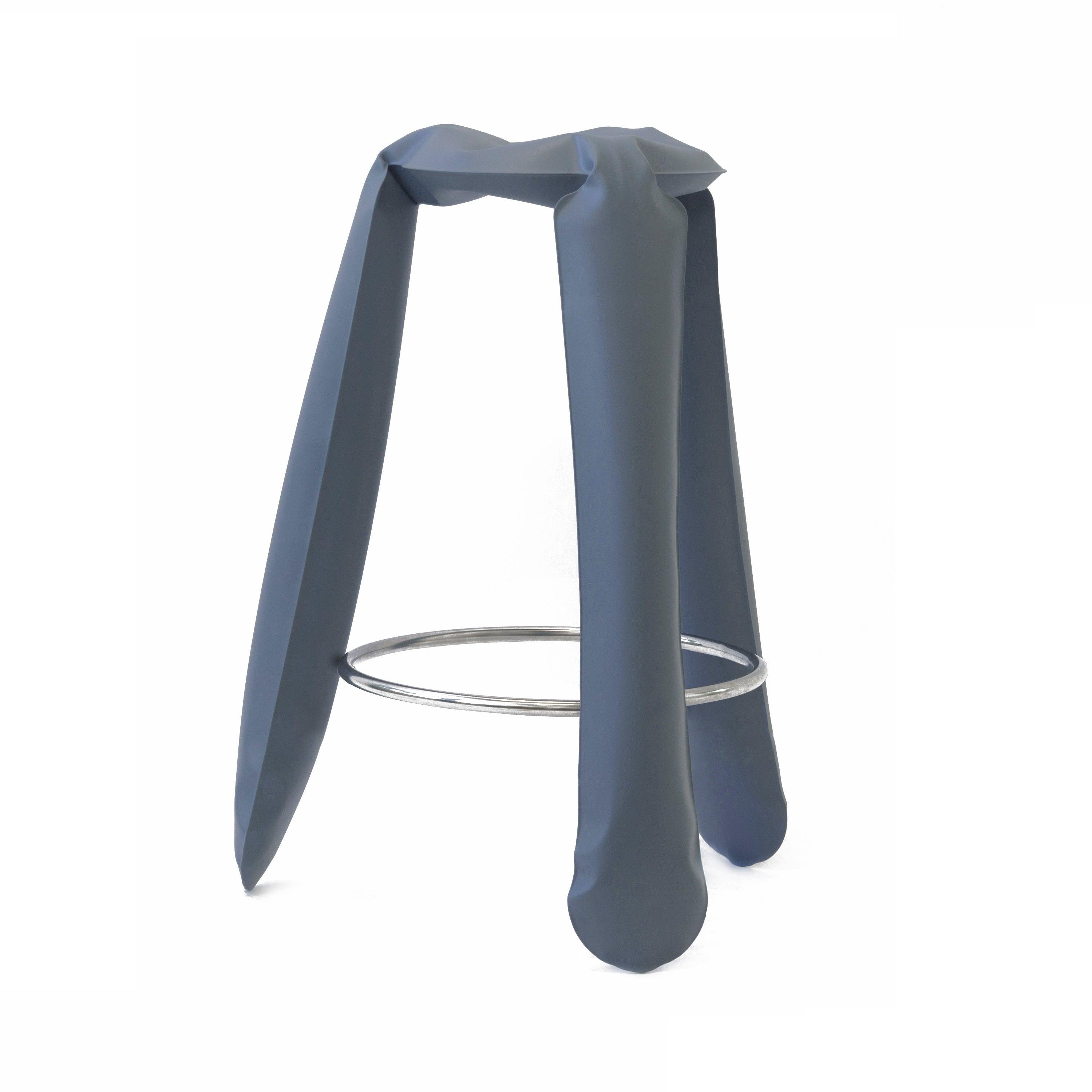 Stołek barowy PLOPP niebiesko-szary mat Zieta Studio Eye on Design