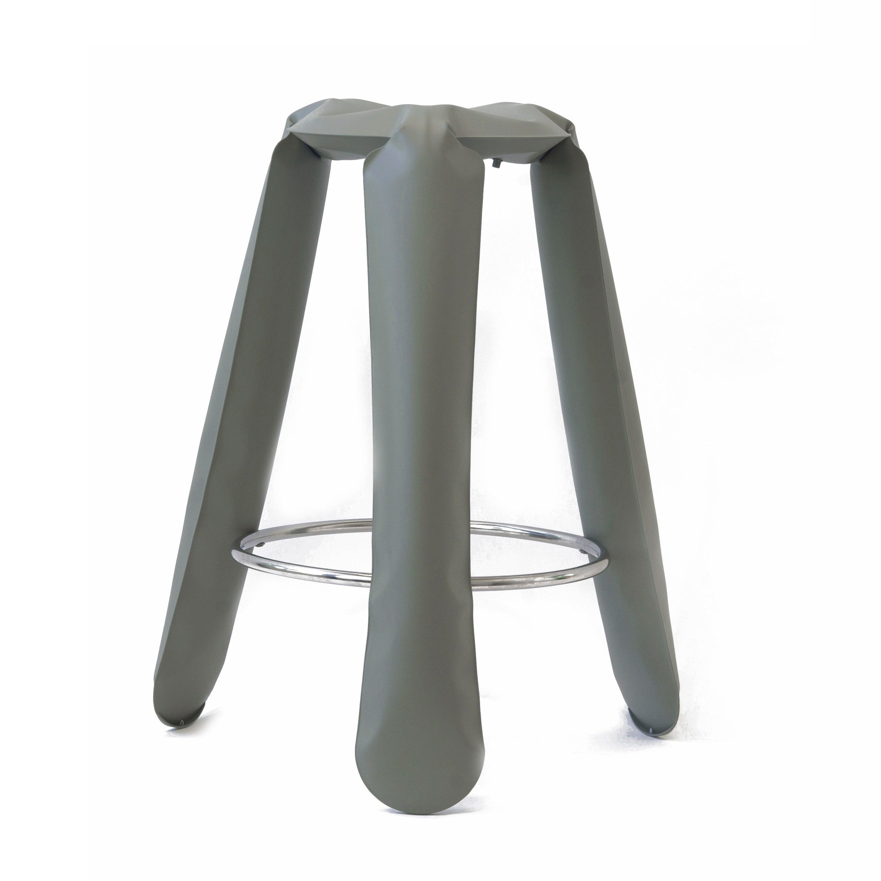 Stołek barowy PLOPP szary mech mat Zieta Studio Eye on Design
