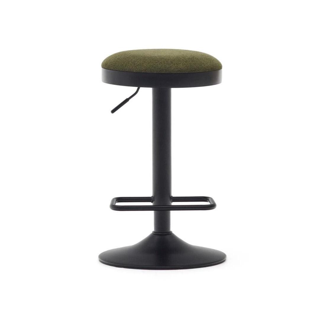 Stołek barowy ZAIB ciemnozielony szenil La Forma Eye on Design