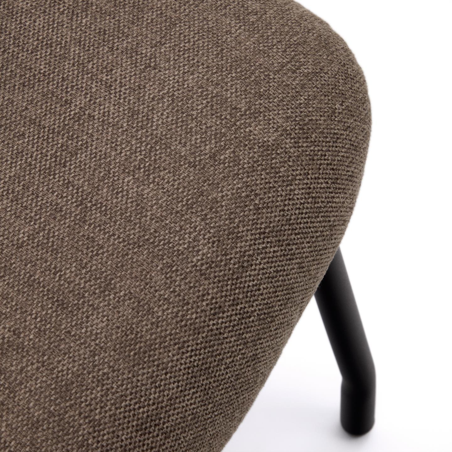 Stołek BELINA jasnobrązowy szenil La Forma Eye on Design