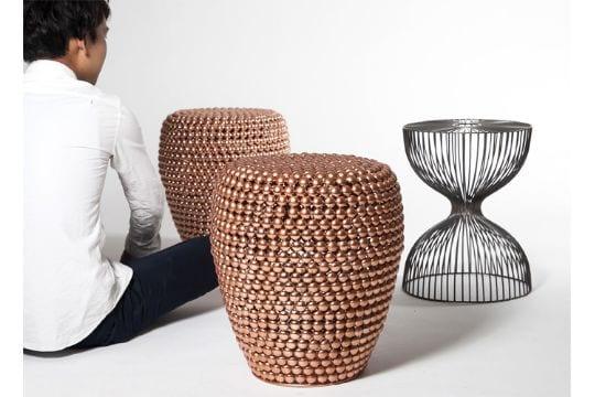 Stołek DOT miedziany Pols Potten Eye on Design