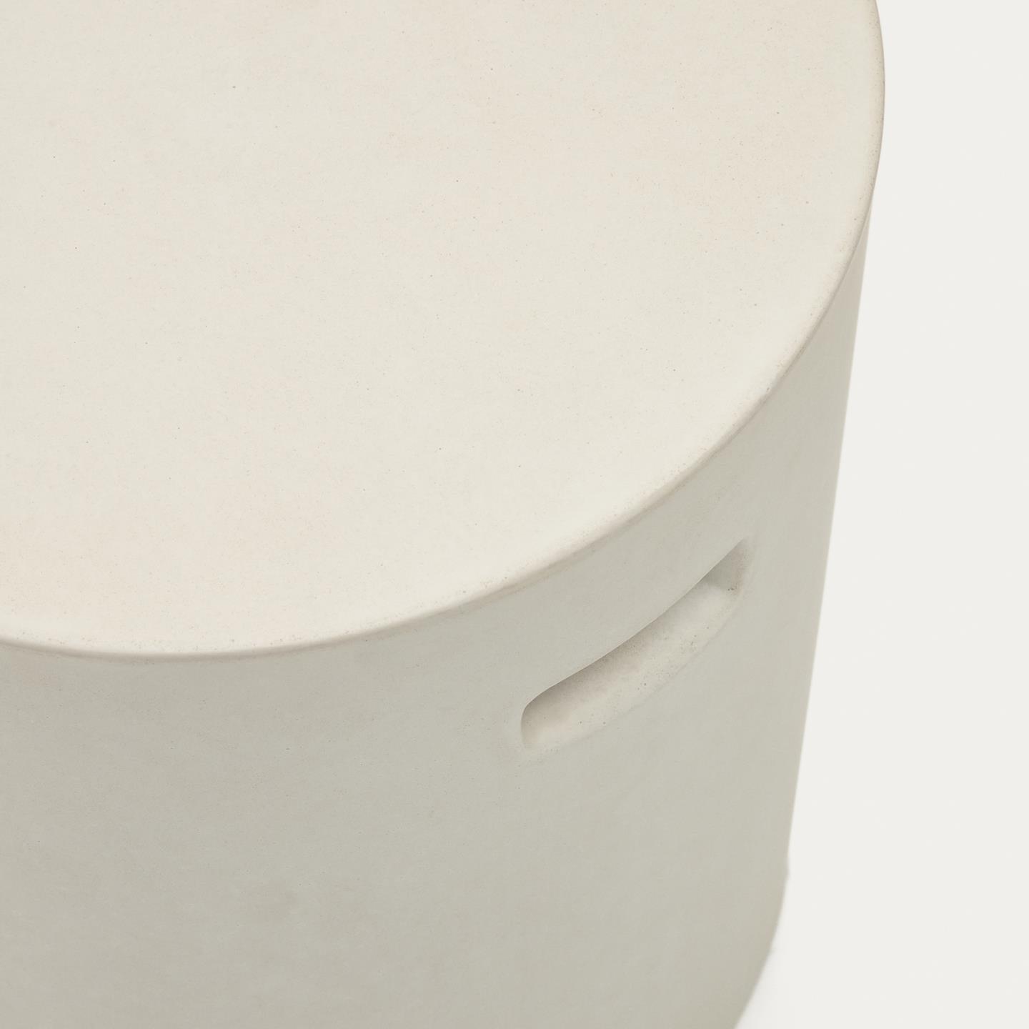 Stołek ogrodowy AIGUABLAVA biały cement La Forma Eye on Design