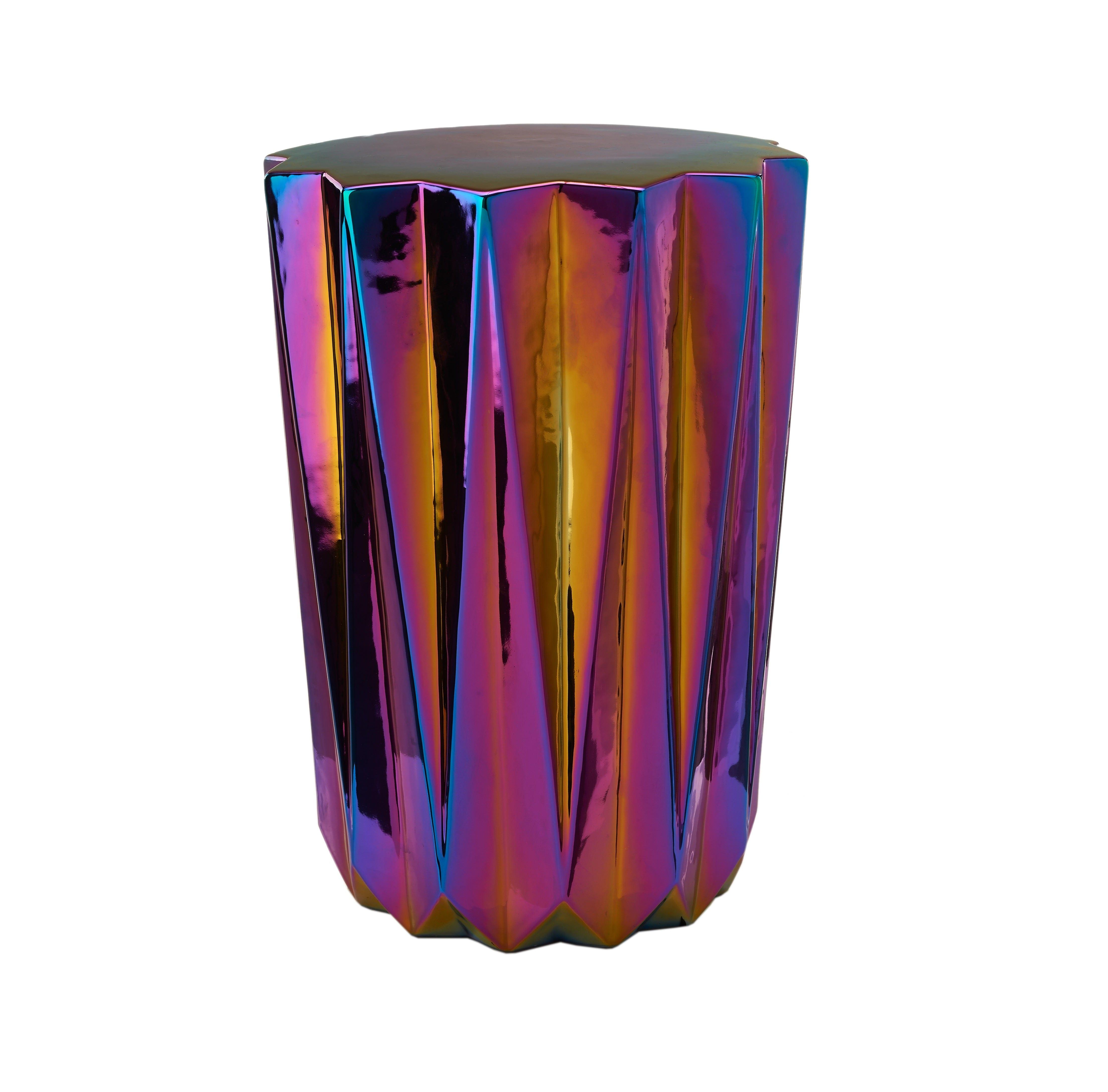 Stołek OILY FOLDS petrol Pols Potten Eye on Design