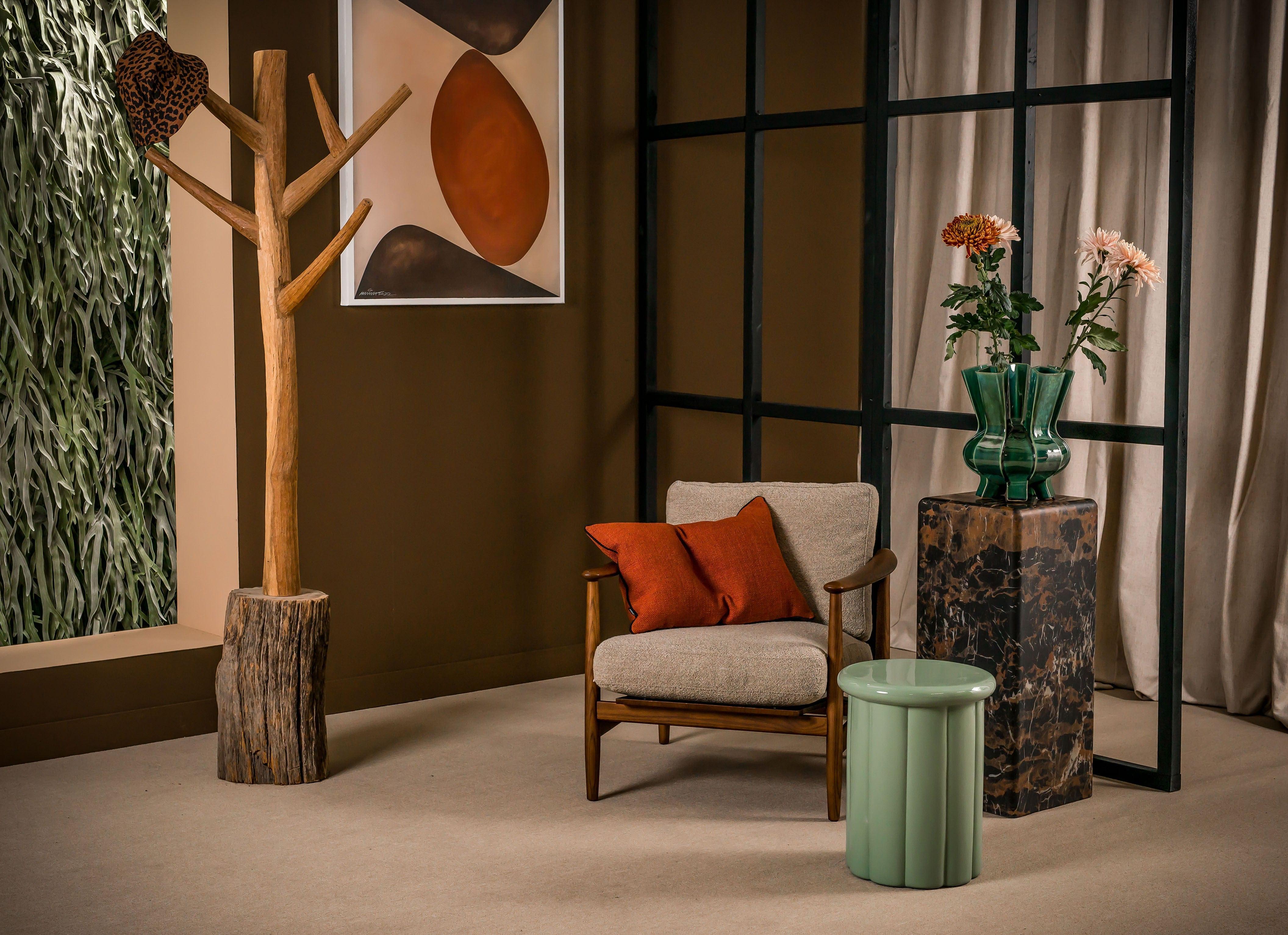 Stołek ROMAN oliwkowy Pols Potten Eye on Design