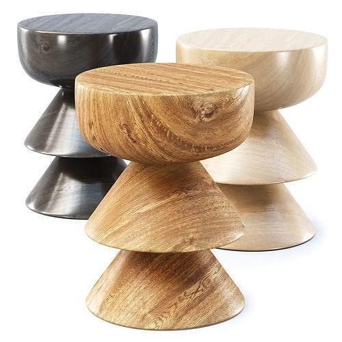 Stołek SHORT SKIRT drewniany Pols Potten Eye on Design