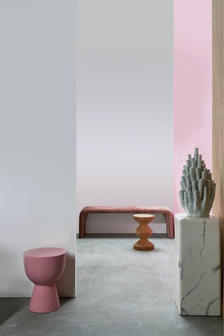 Stołek TAM TAM jasnoróżowy Pols Potten Eye on Design