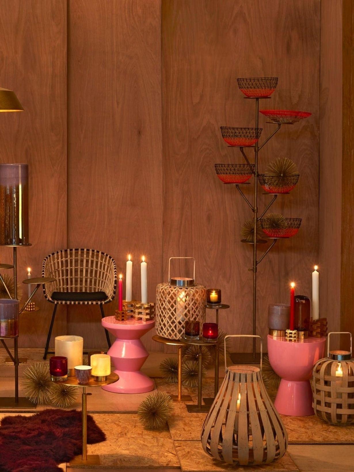 Stołek TAM TAM jasnoróżowy Pols Potten Eye on Design