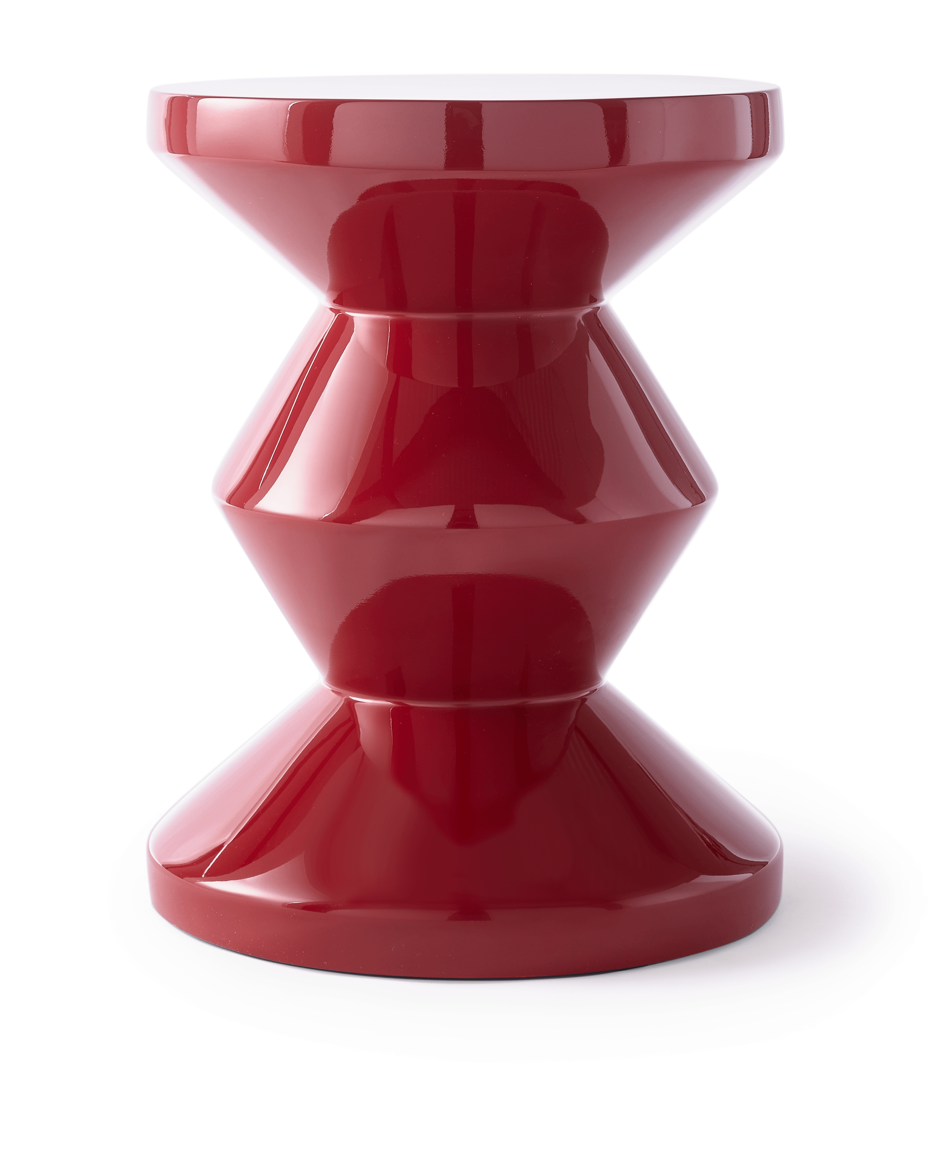 Stołek ZIG ZAG burgundowy Pols Potten Eye on Design