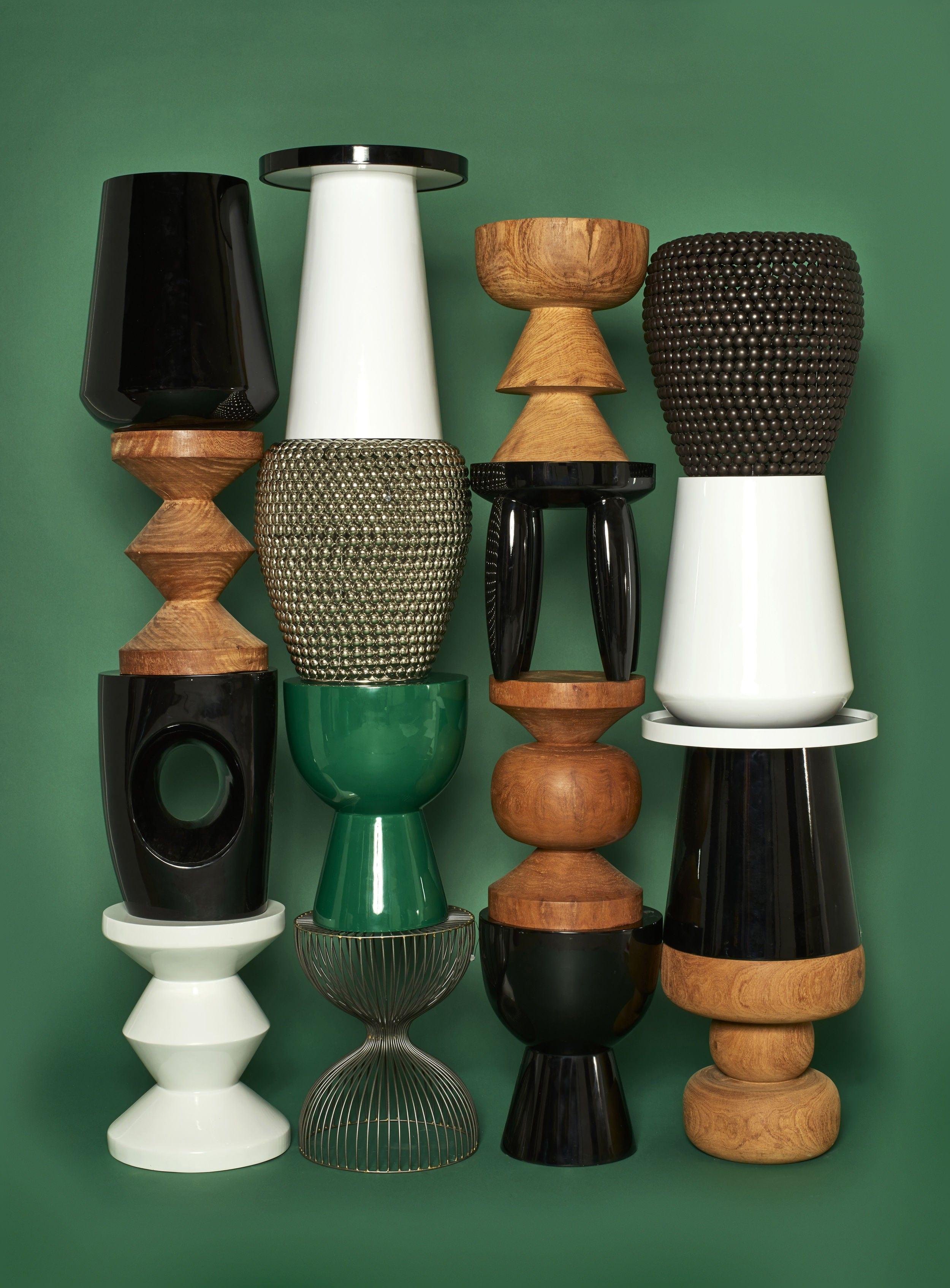 Stołek ZIG ZAG czarny Pols Potten Eye on Design