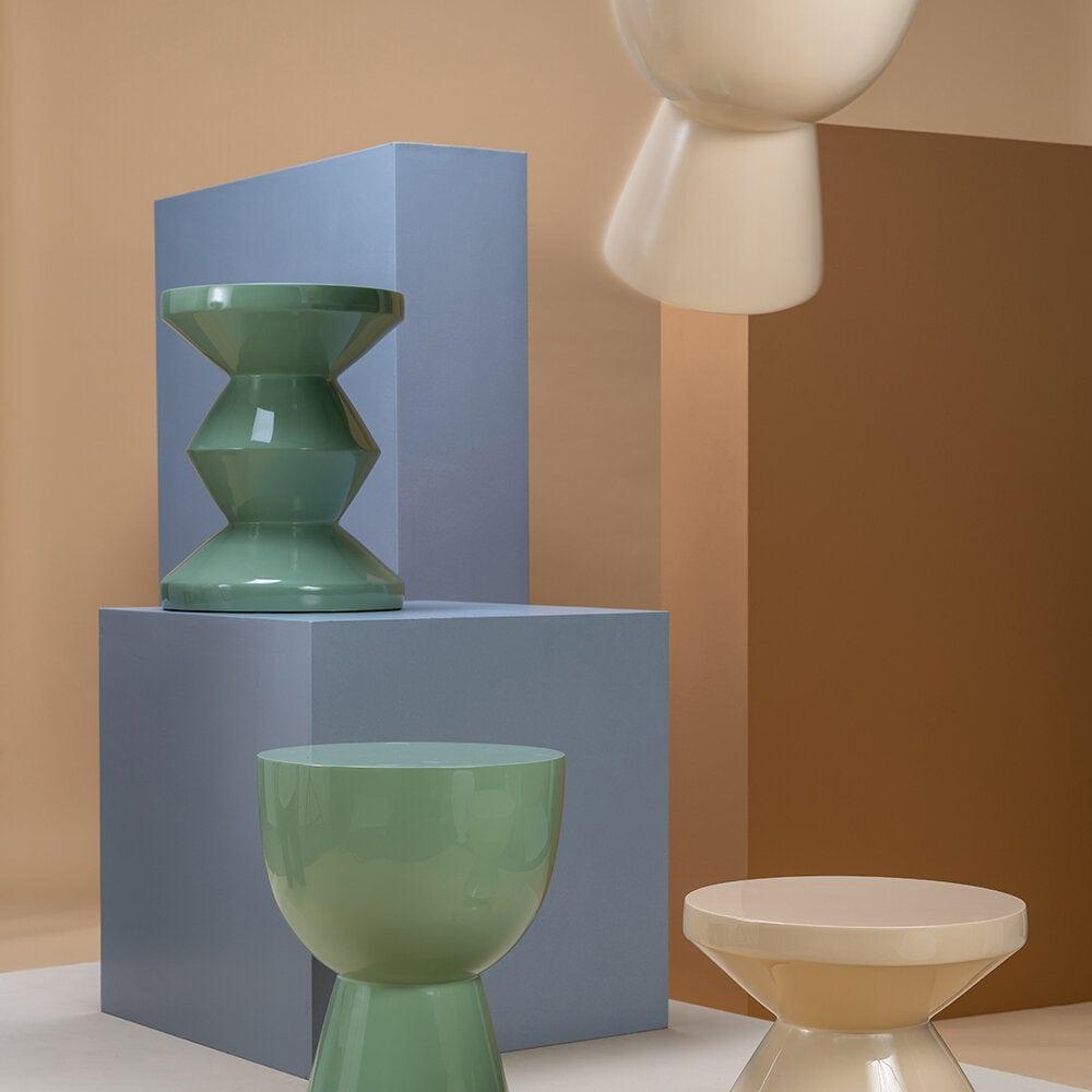 Stołek ZIG ZAG oliwkowy Pols Potten Eye on Design