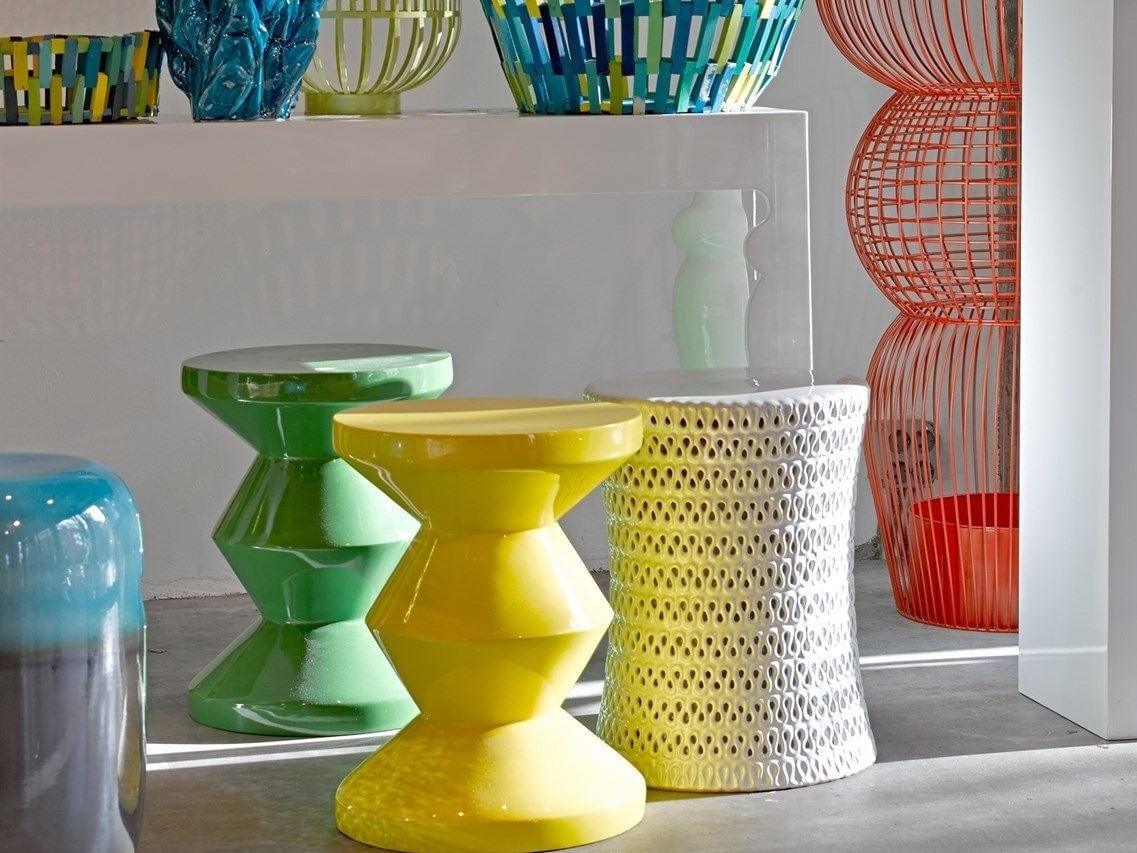 Stołek ZIG ZAG żółty Pols Potten Eye on Design