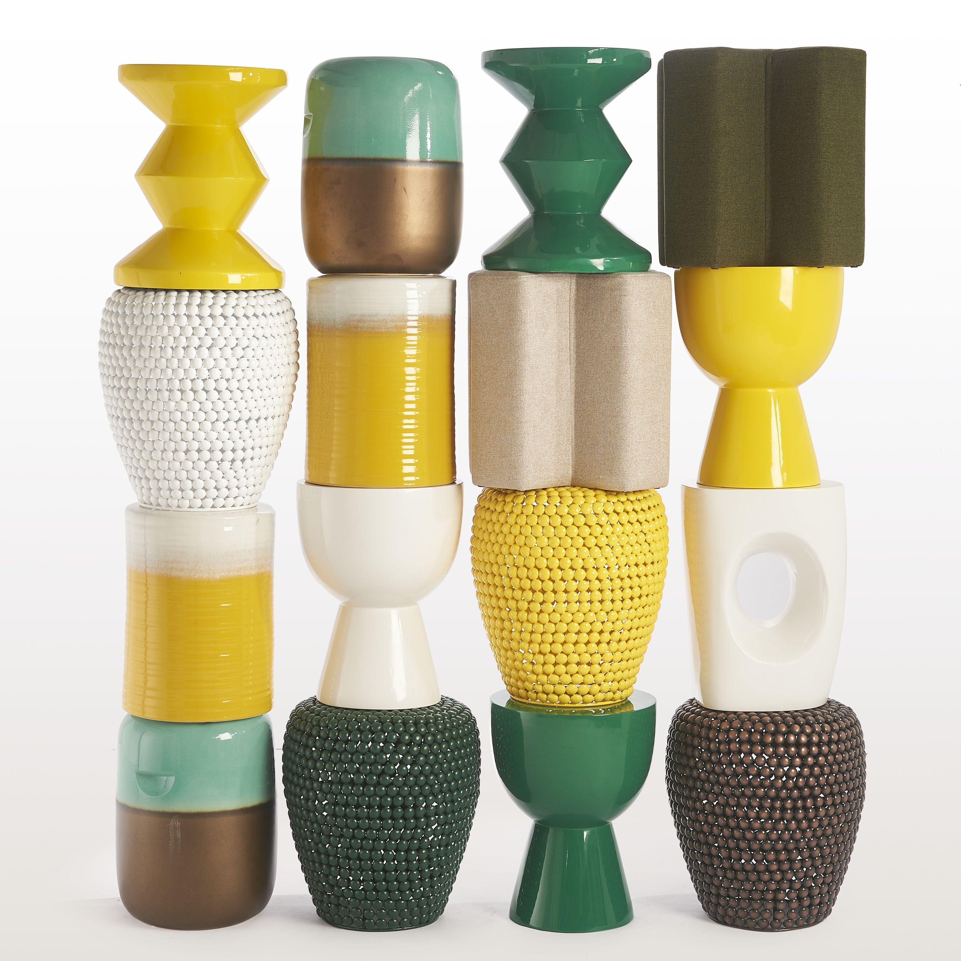 Stołek ZIG ZAG żółty Pols Potten Eye on Design